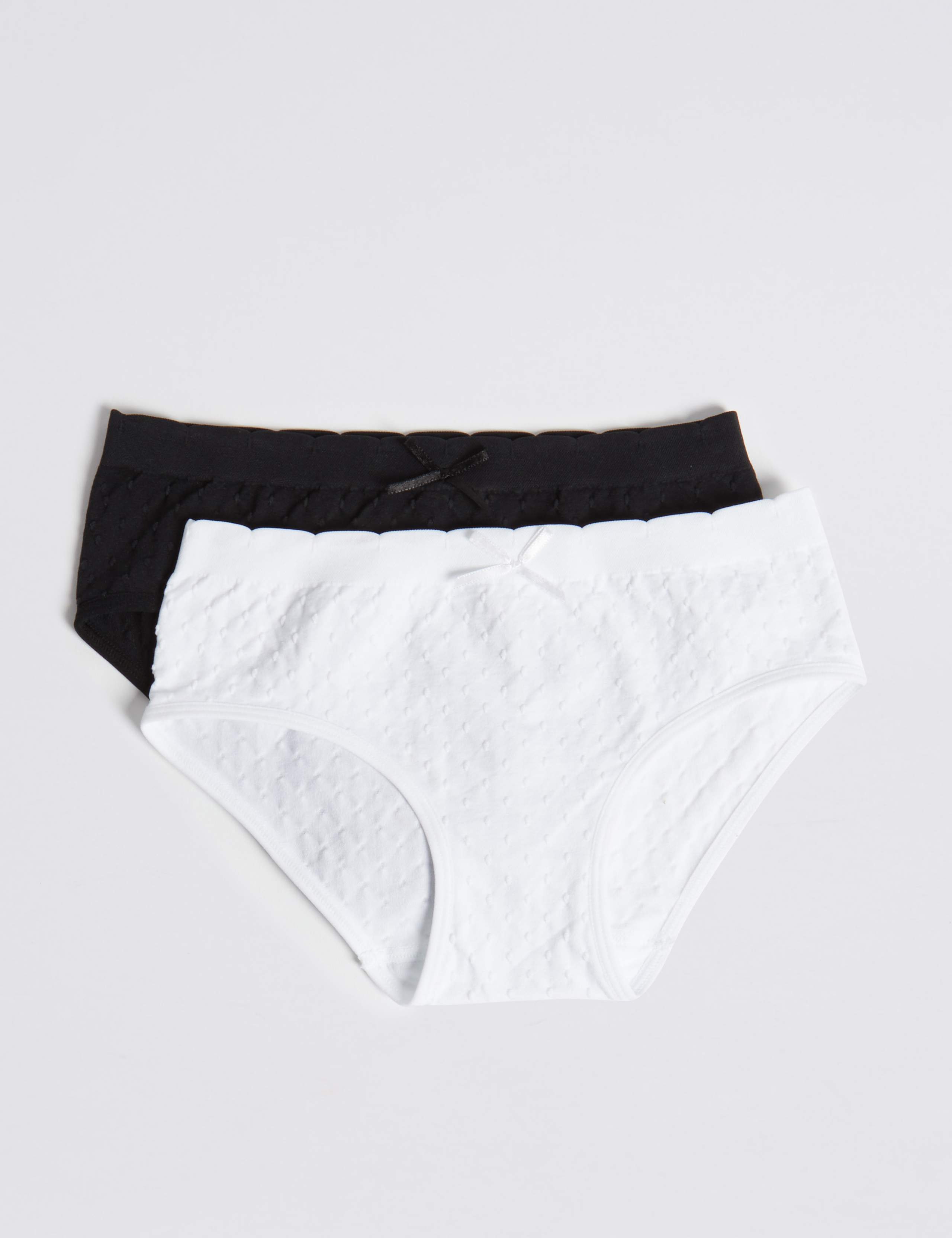 2 Pack Jacquard Spot Seamfree Bikini Knickers (6-16 Yrs) 2 of 2