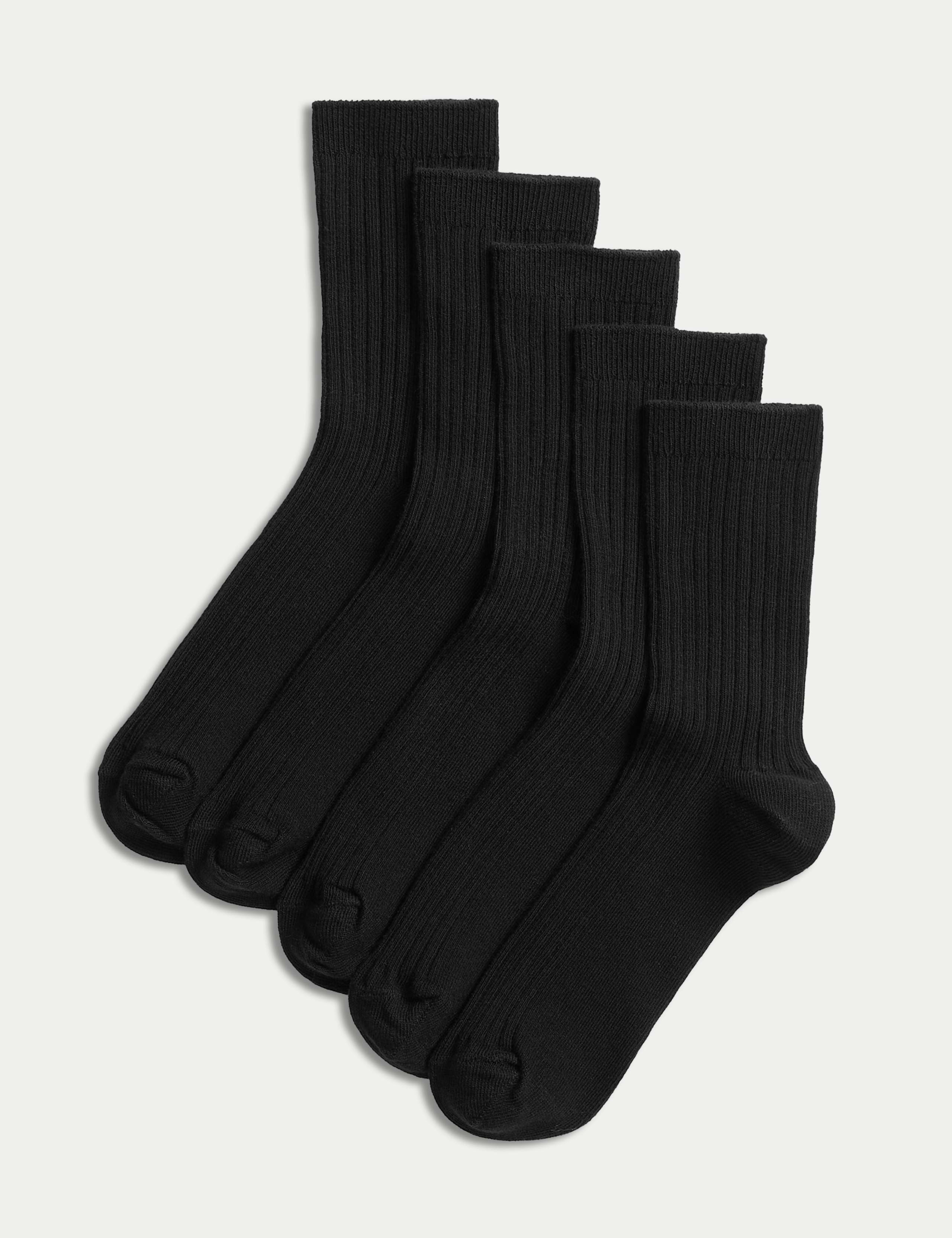 5 Pack of Ribbed School Socks 2 of 3