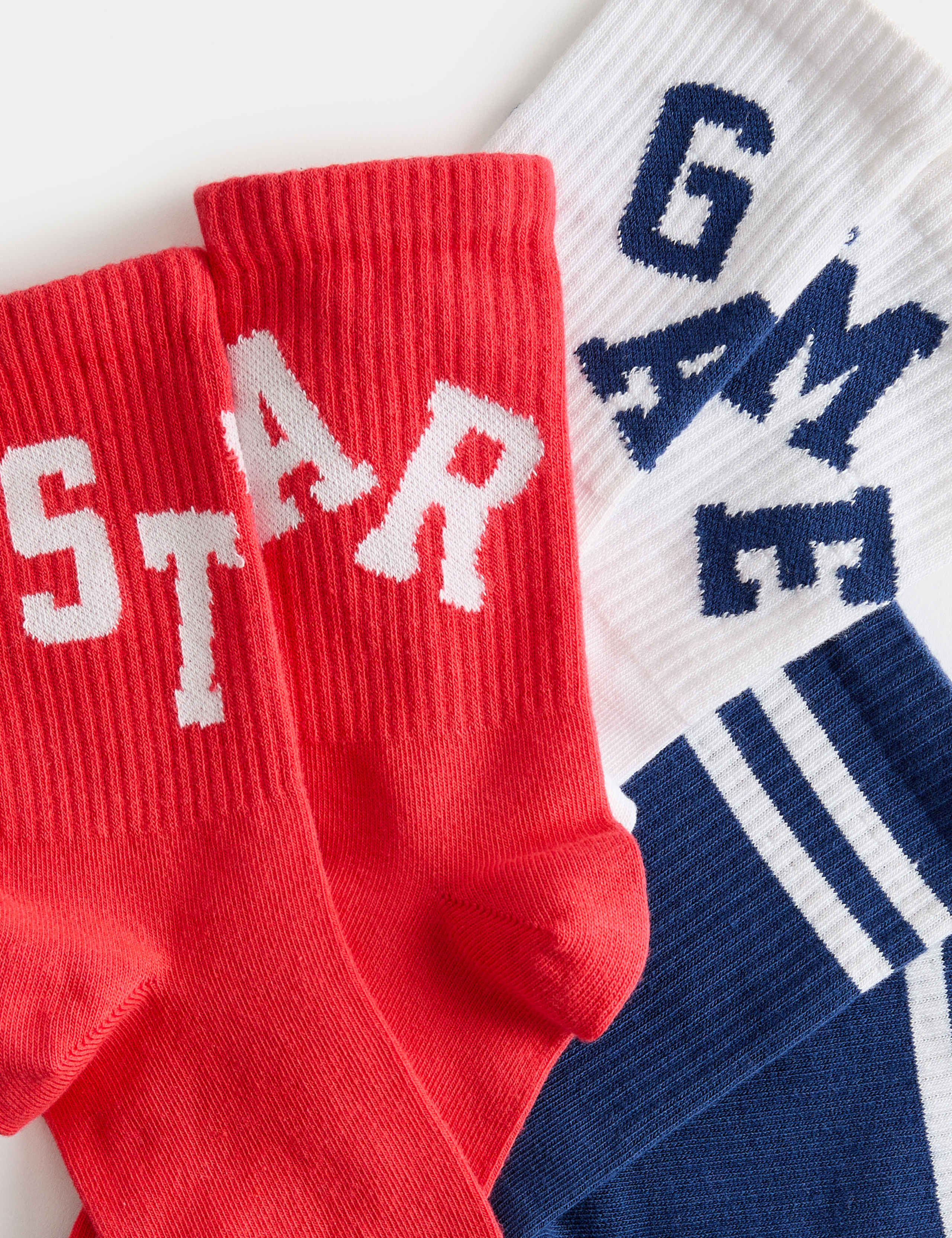 3pk Cotton Rich Slogan Ankle Socks (6 Small - 7 Large) 2 of 2