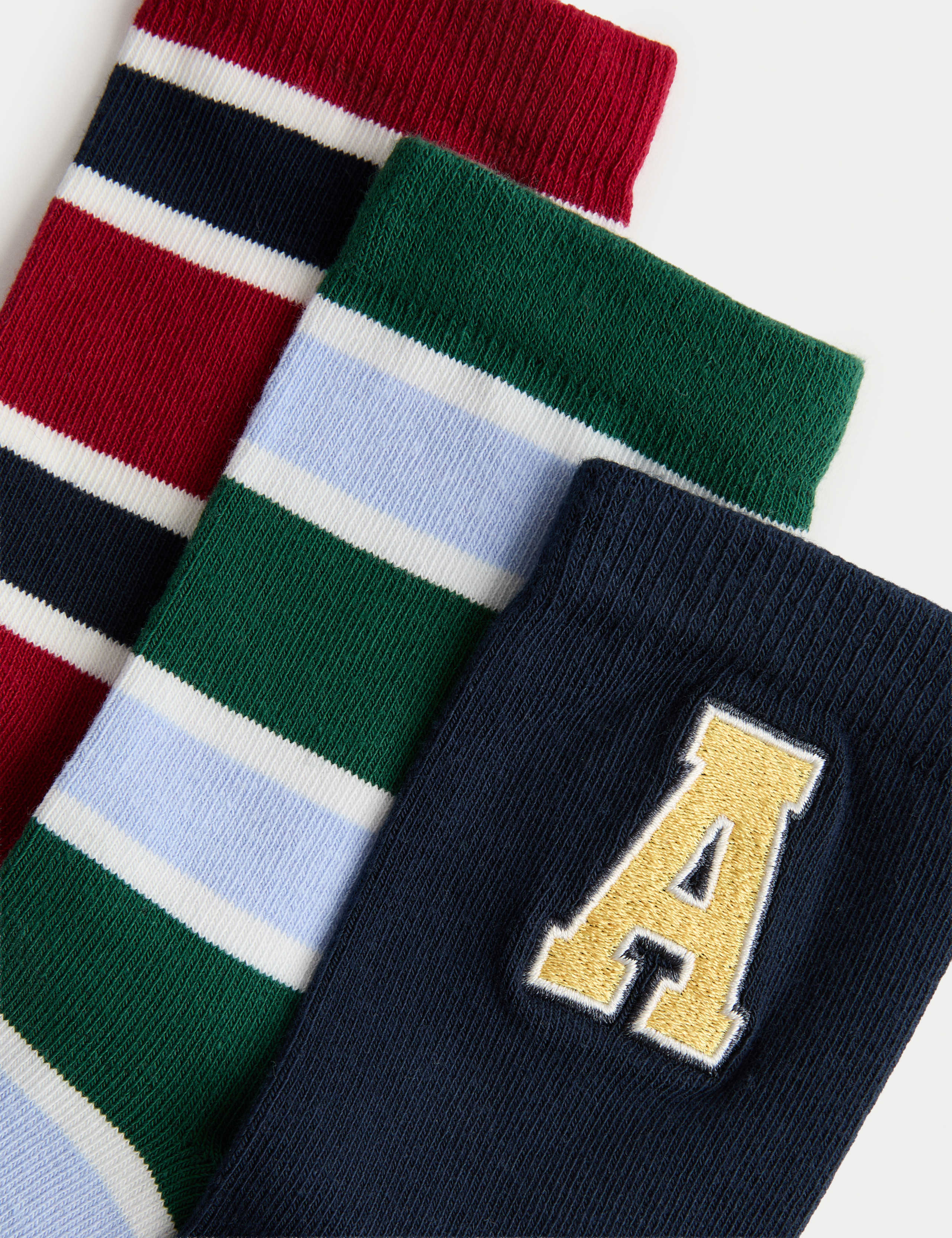 3 Pack Cotton Rich Ankle Socks (6 Small - 7 Large) 2 of 2