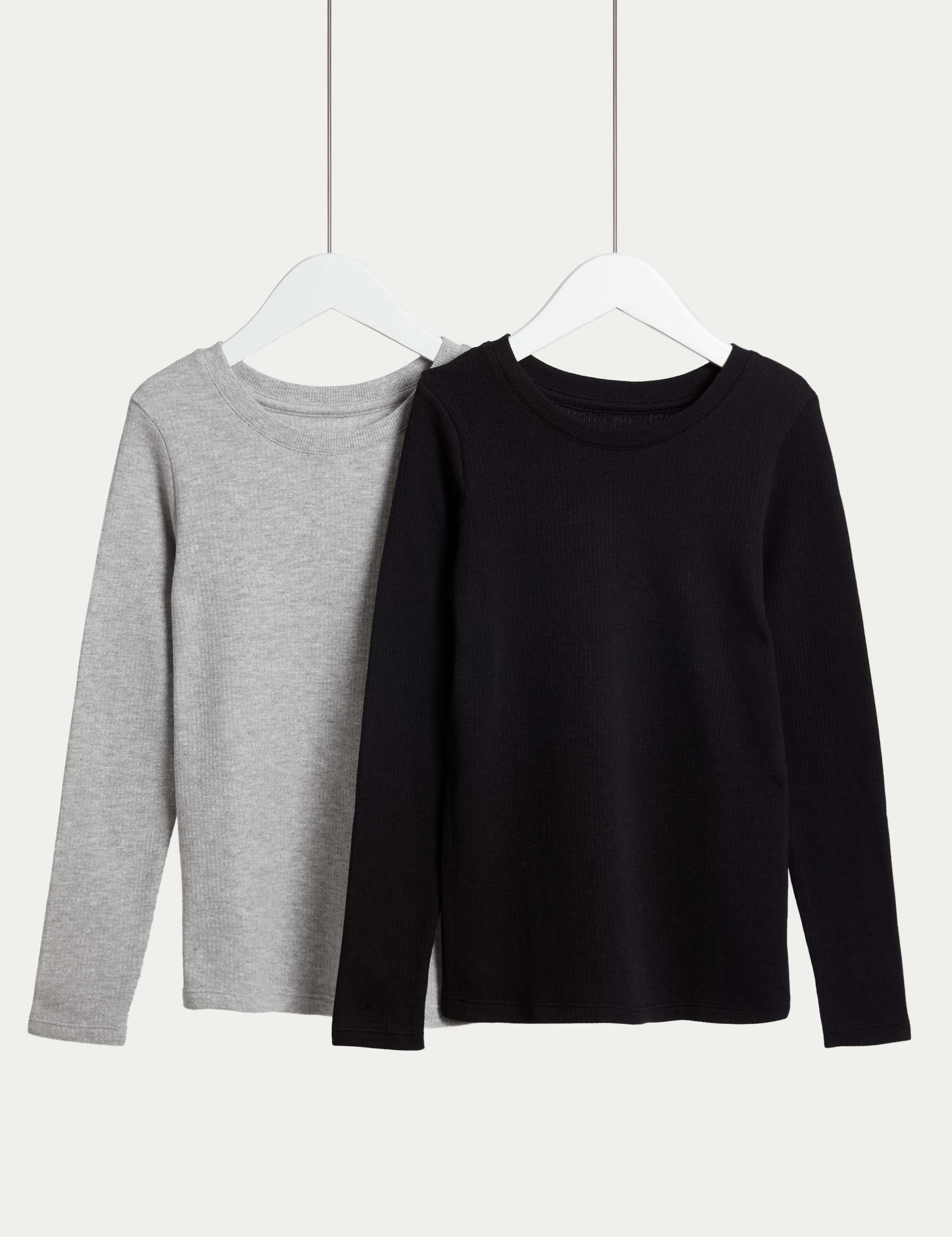 2 Pack Thermal Cotton Blend Tops (2-14 Yrs) 1 of 2