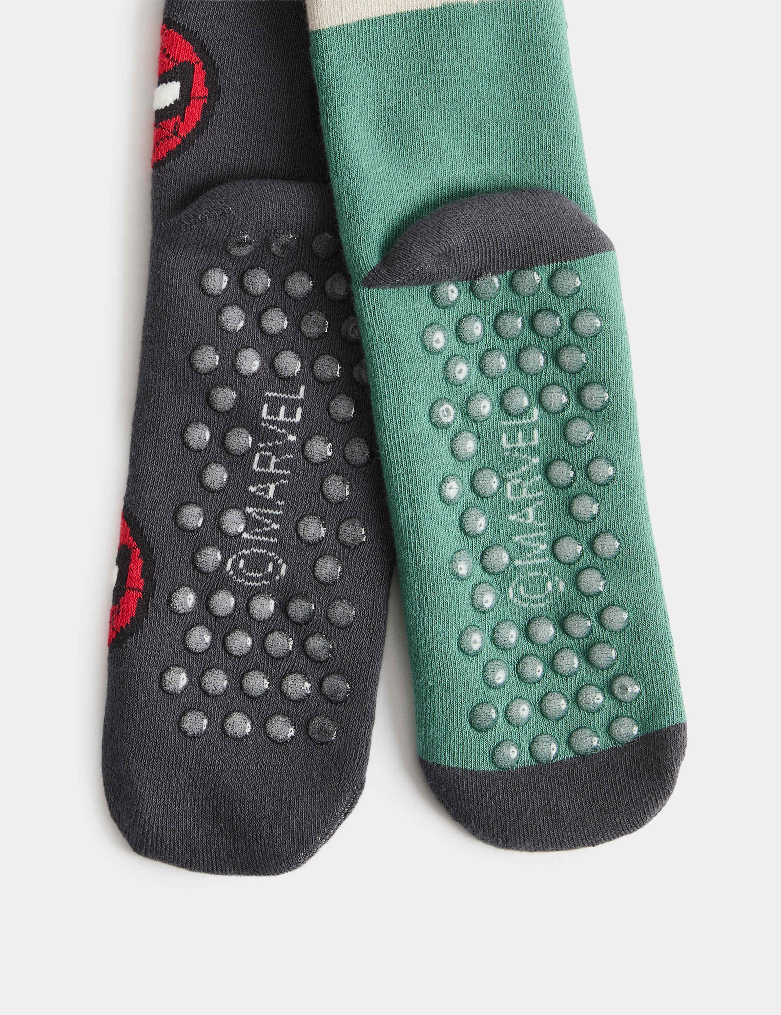 2 Pack Cotton Rich Spider-Man™ Slipper Socks 2 of 2