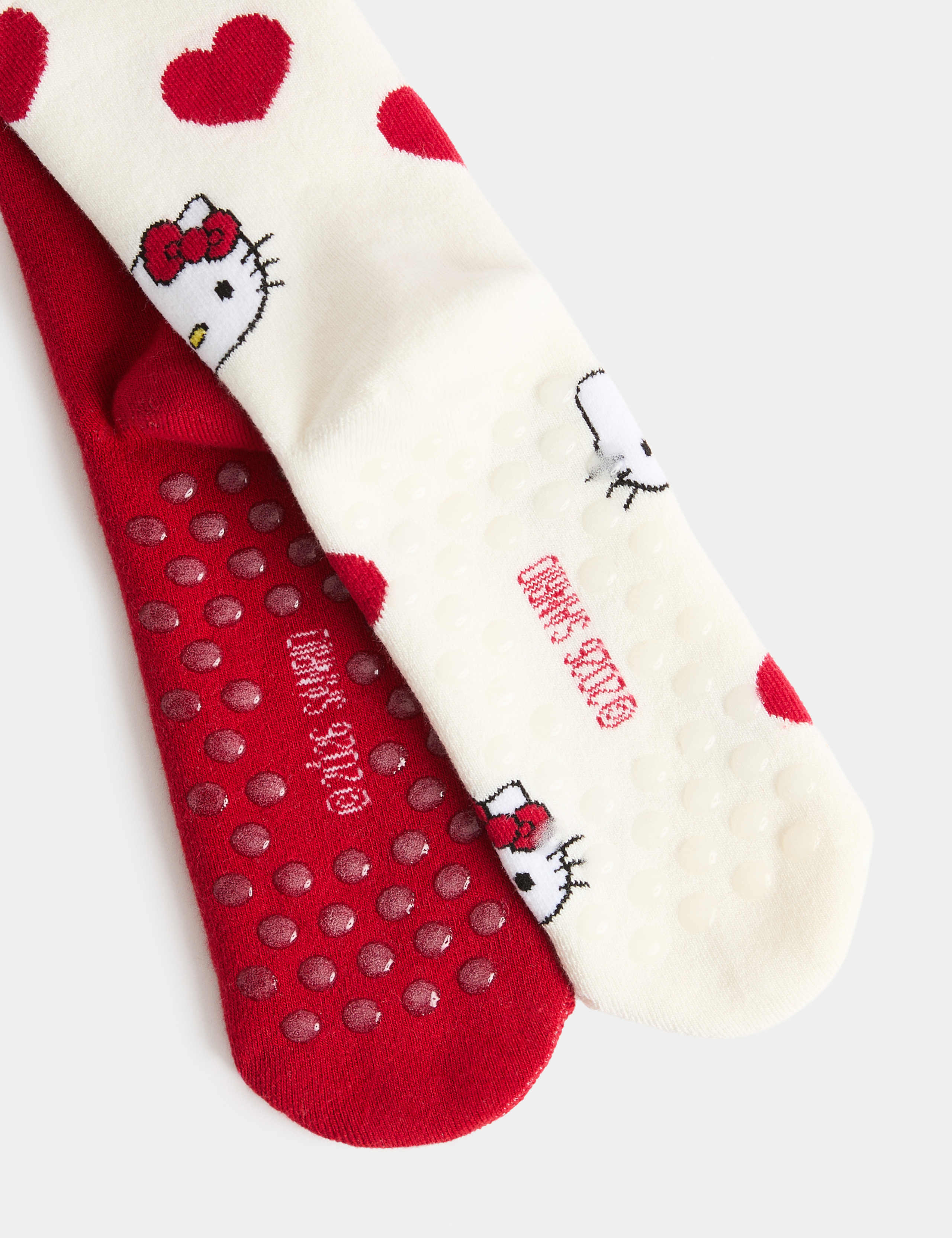 2 Pack Cotton Rich Hello Kitty Slipper Socks 2 of 2
