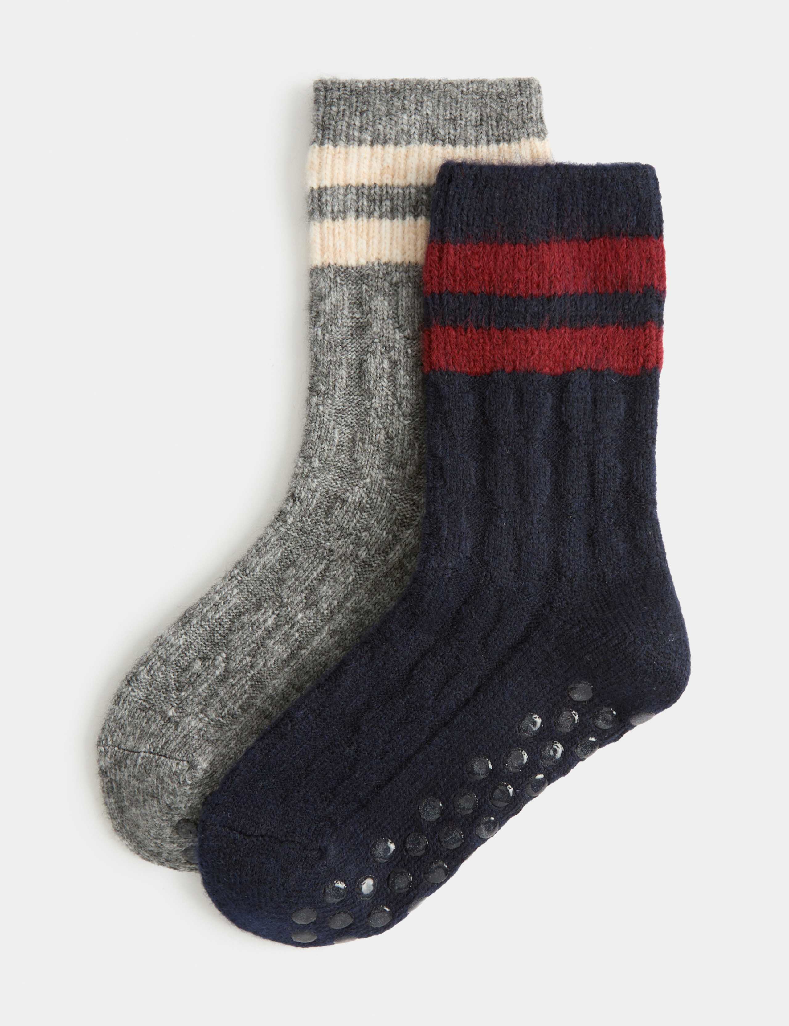 2 Pack Fluffy Sports Slipper Socks (6 Small-7 Large) 1 of 2