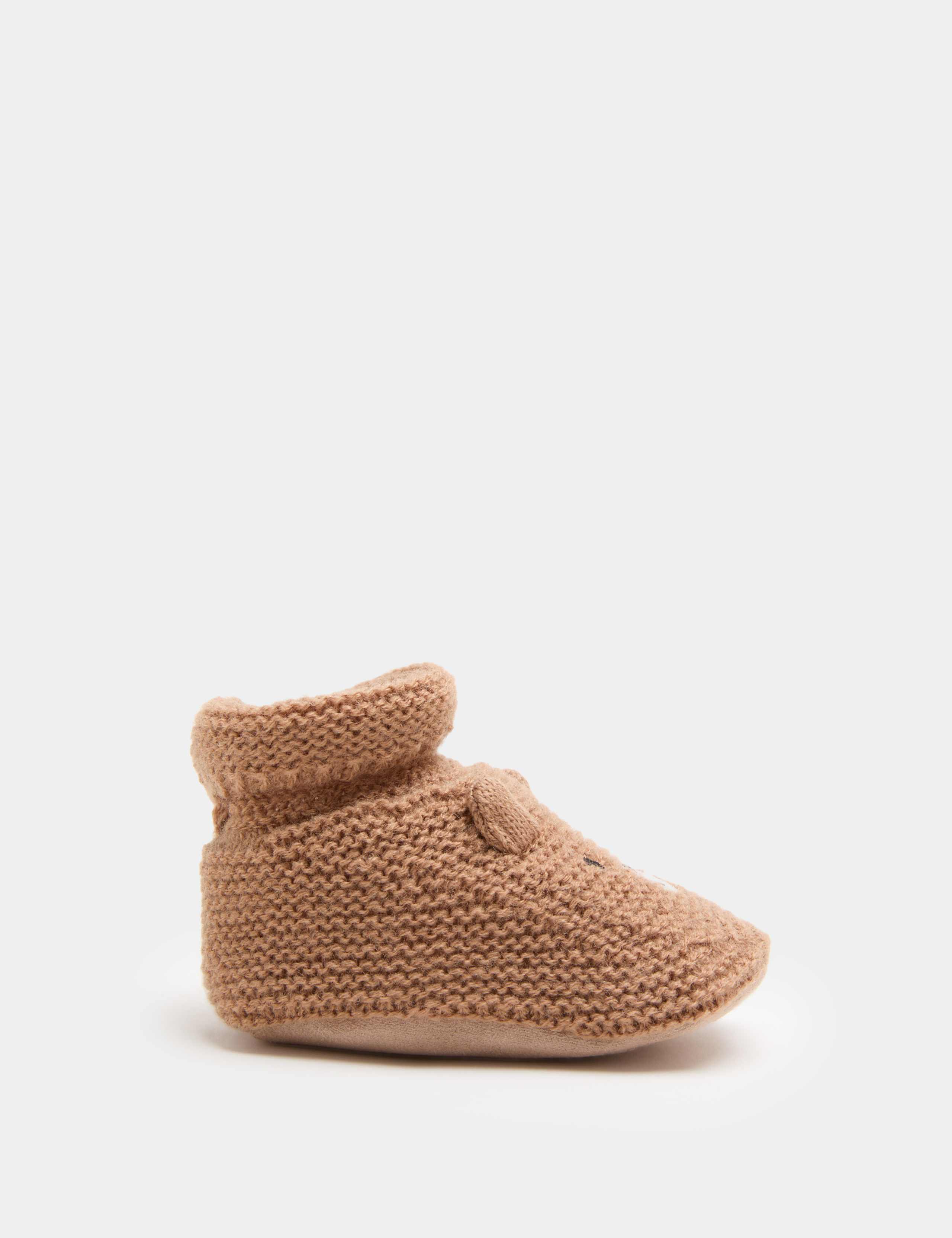 Baby Knitted Bear Booties 2 of 3