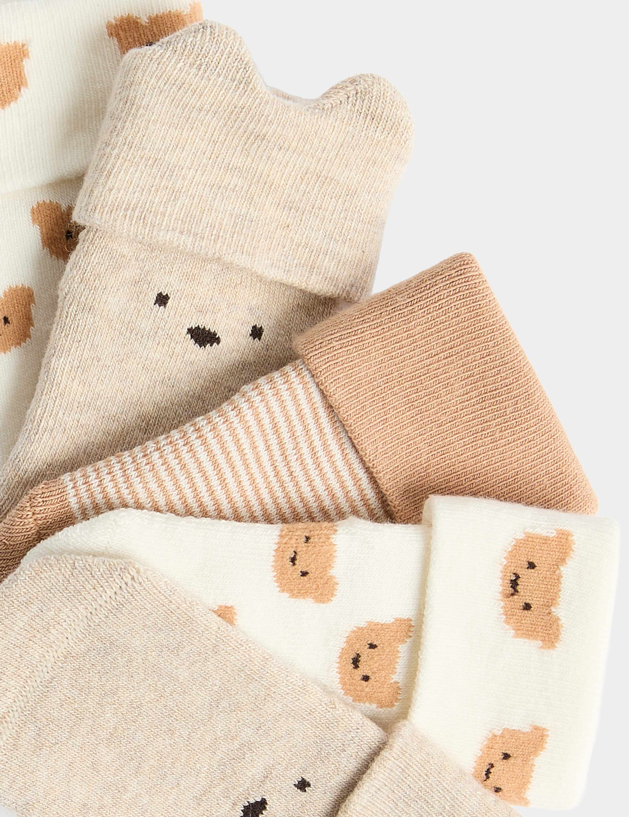 5 Pack Cotton Rich Spencer Bear™ Socks 2 of 2