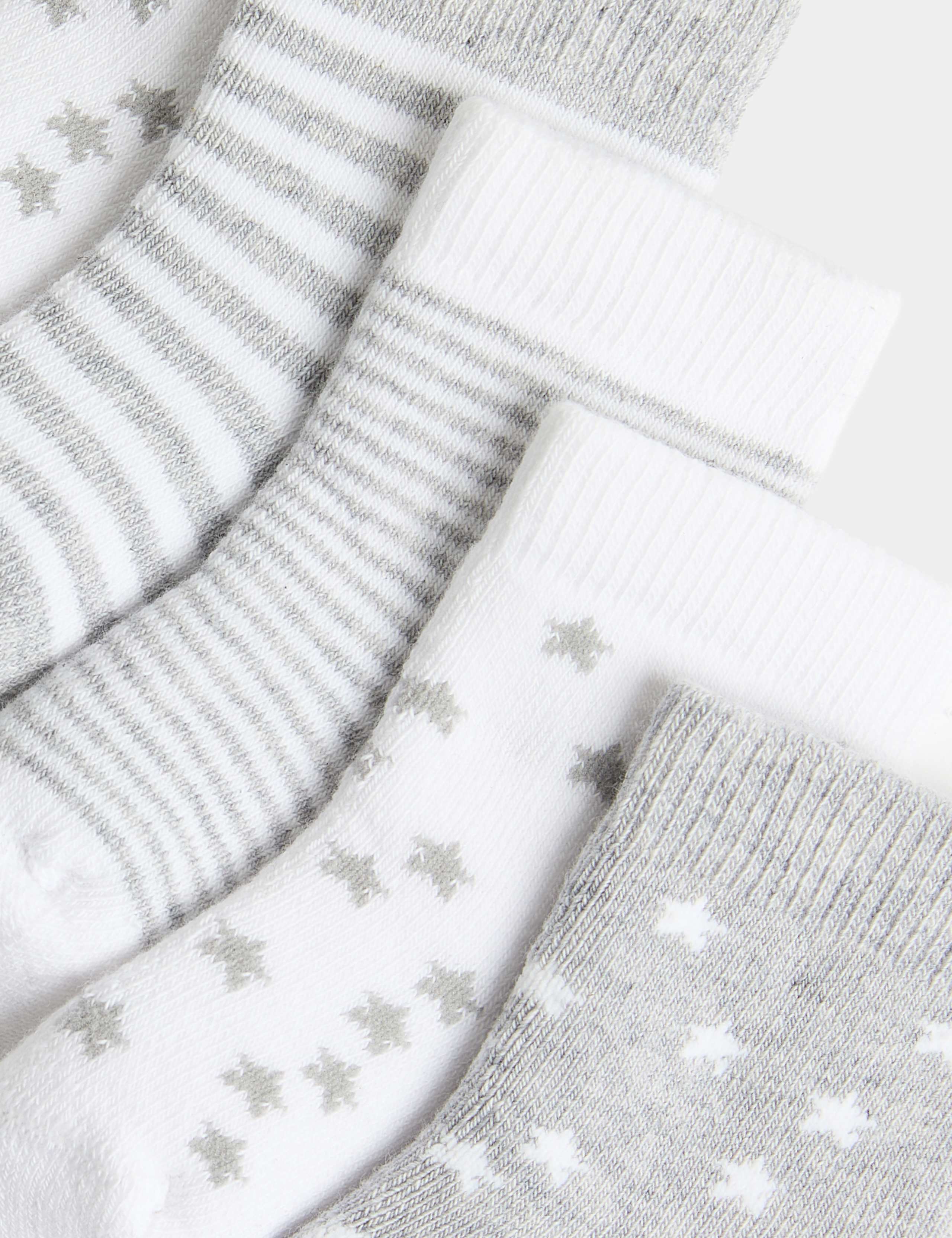 5 Pack Cotton Rich Star Terry Socks 2 of 2