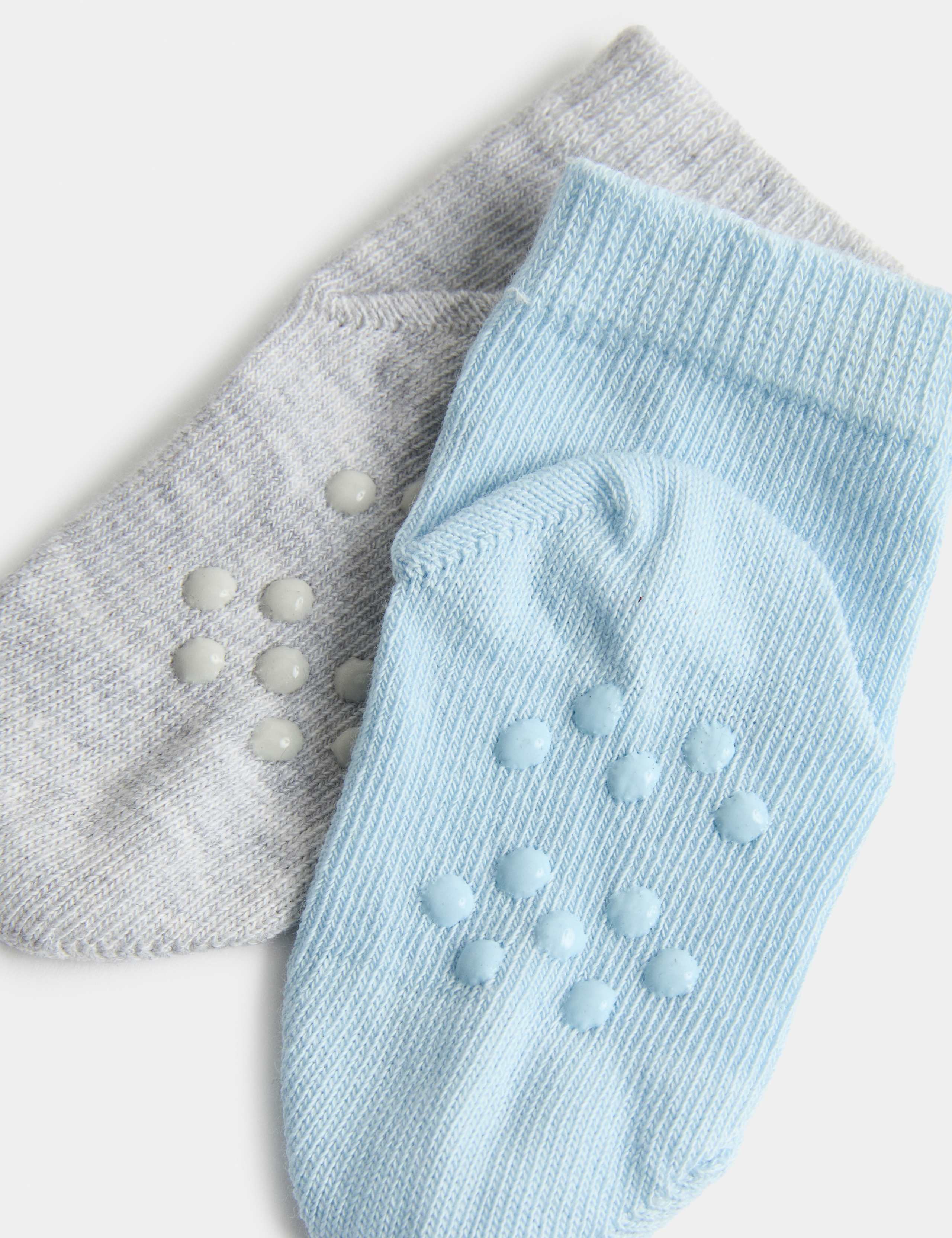 5 Pack Cotton Rich Gripper Baby Socks (0-24 Mths) 2 of 2