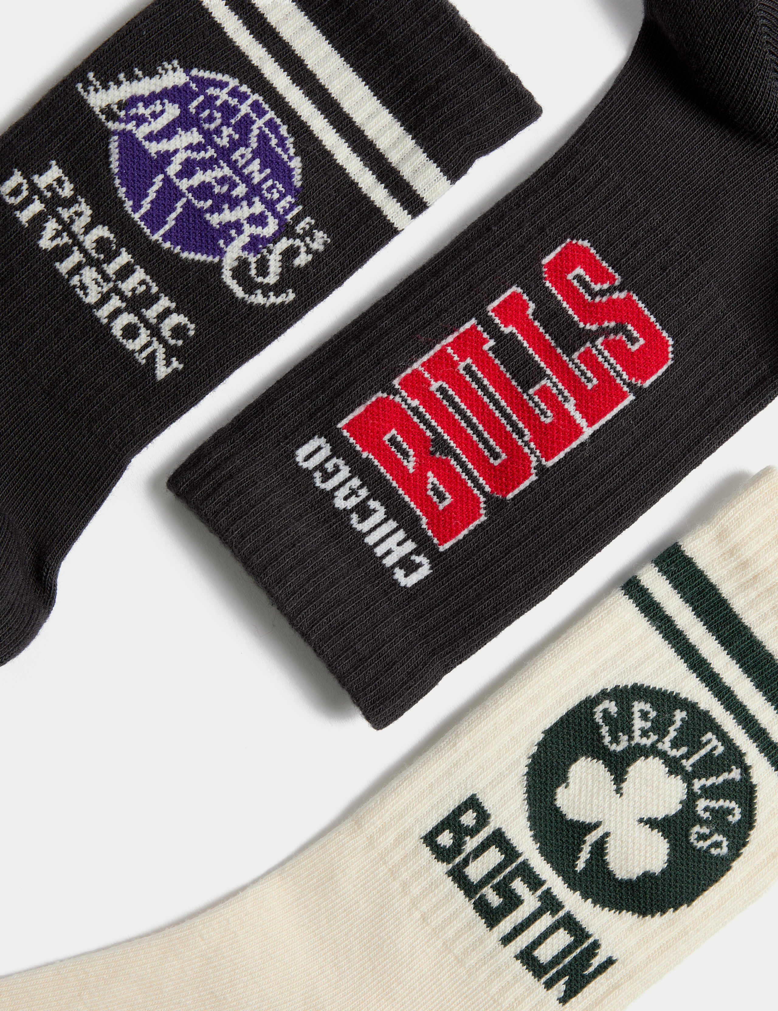 3 Pack Cotton Rich NBA™ Sports Socks (6 Small - 10.5 Large) 2 of 2