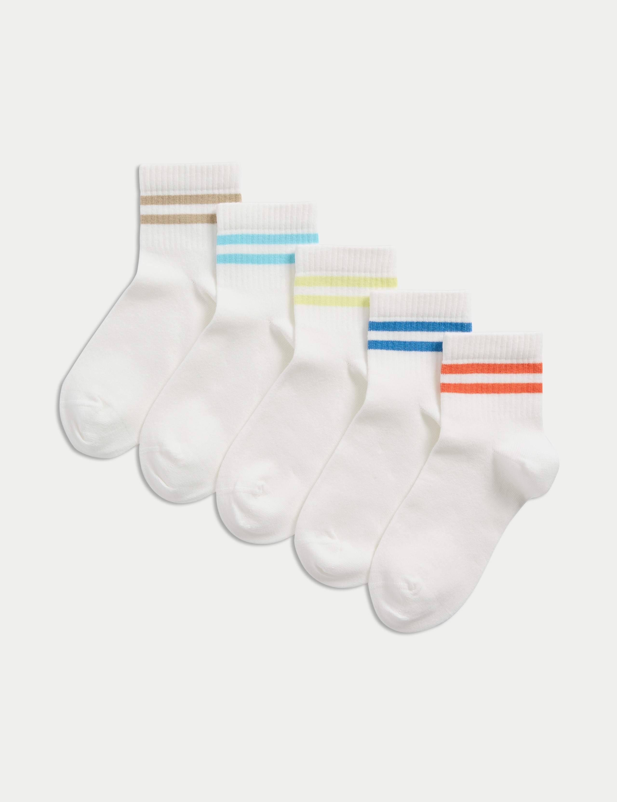 5pk Cotton Rich Sports Socks 1 of 2