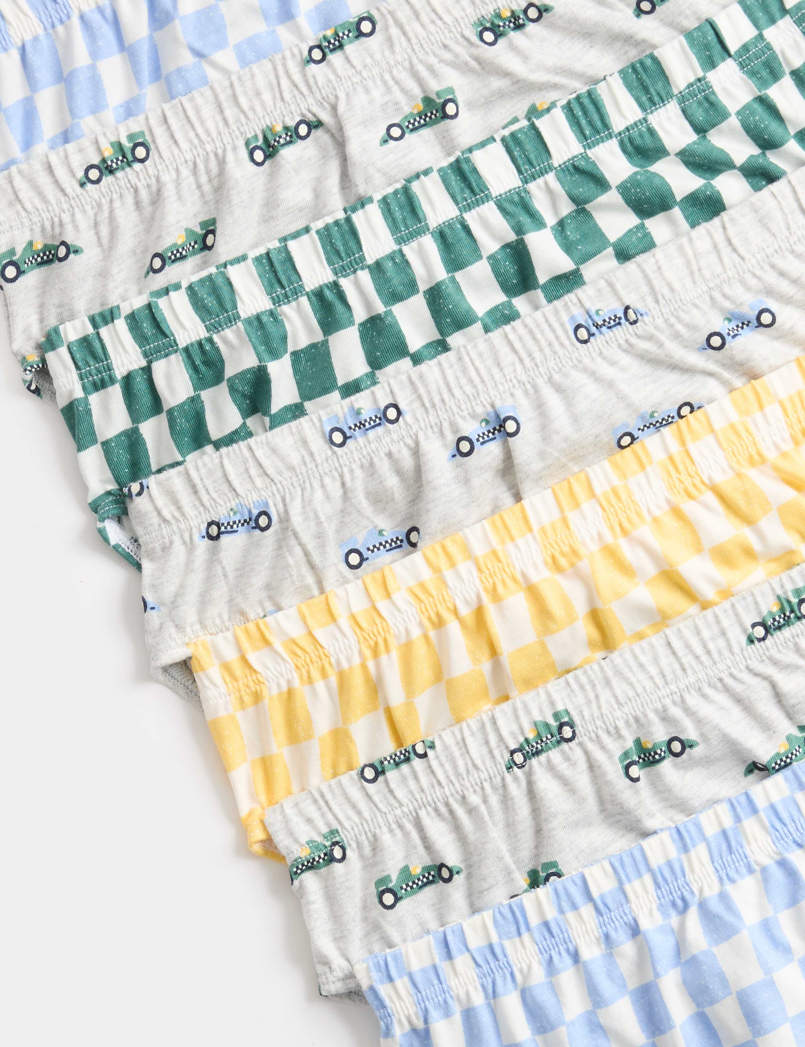 7 Pack Car & Checkerboard Pure Cotton Briefs (18 Mths-14 Yrs) 2 of 2