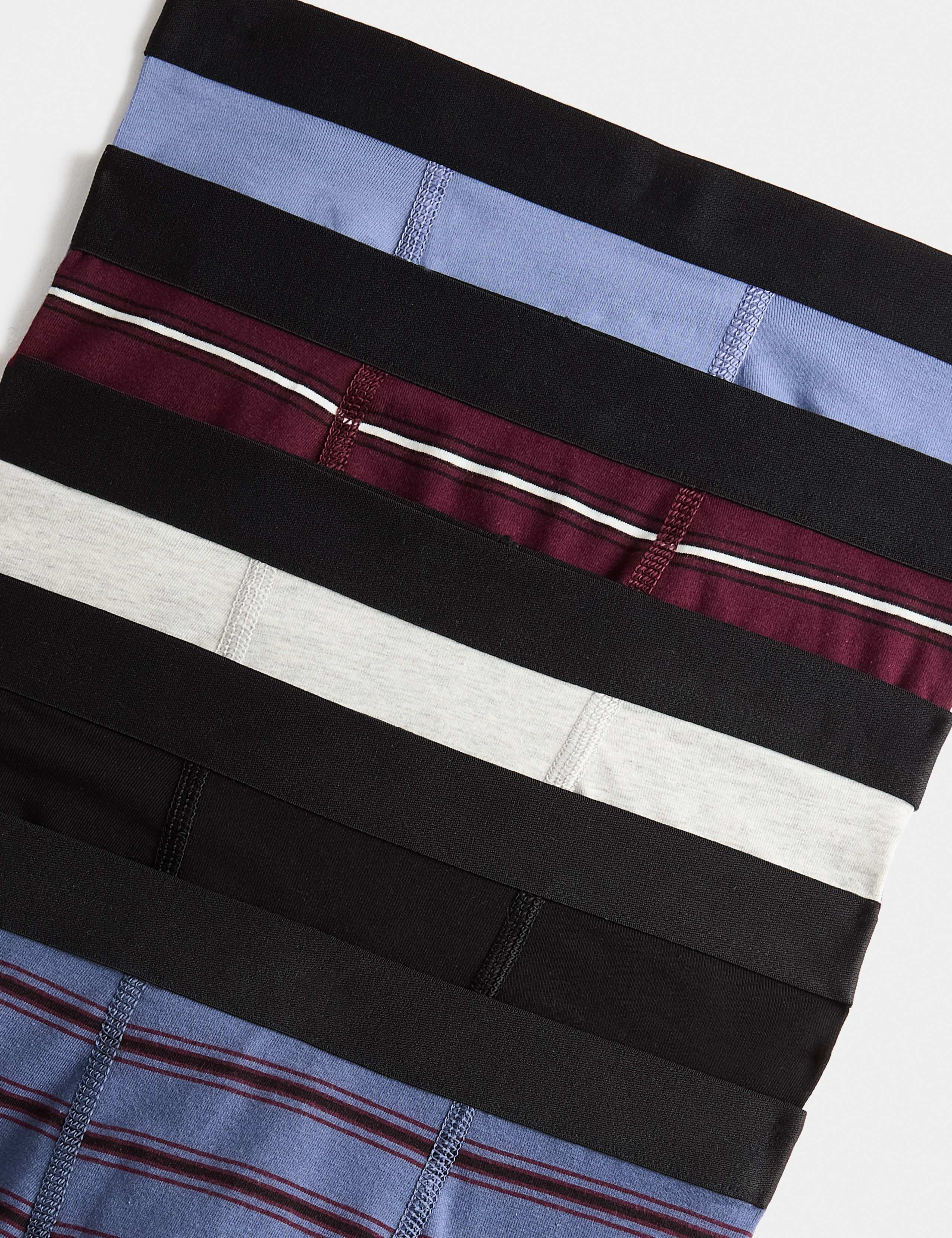 5 Pack Cotton Rich Striped Trunks (5-16 Yrs) 2 of 2
