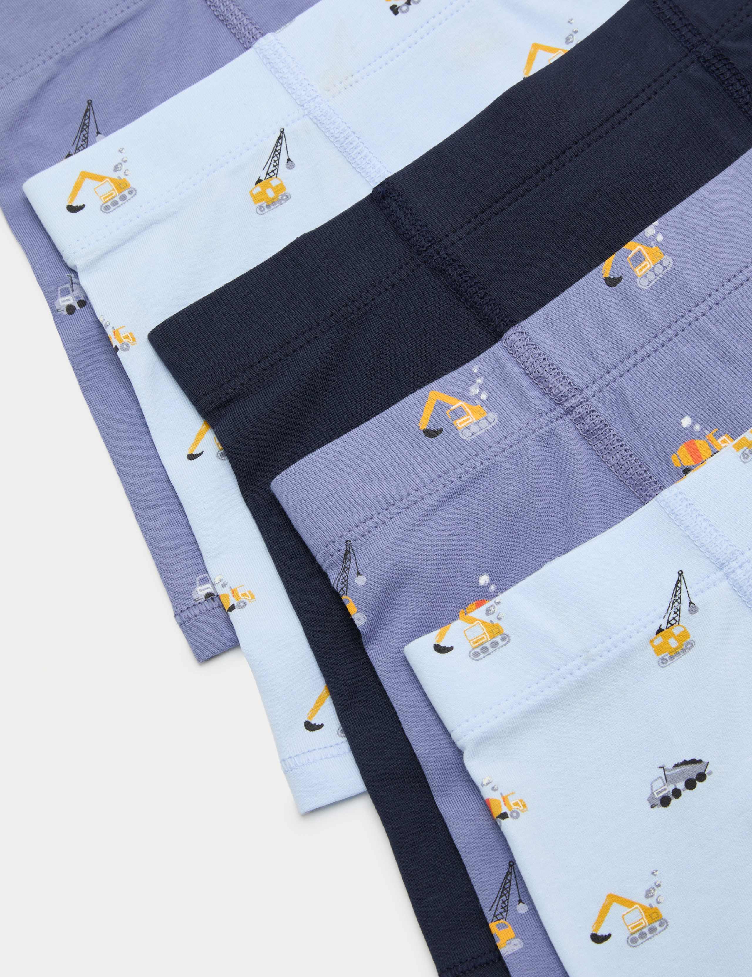 5 Pack Cotton Rich Construction Trunks (3-10 Yrs) 2 of 2