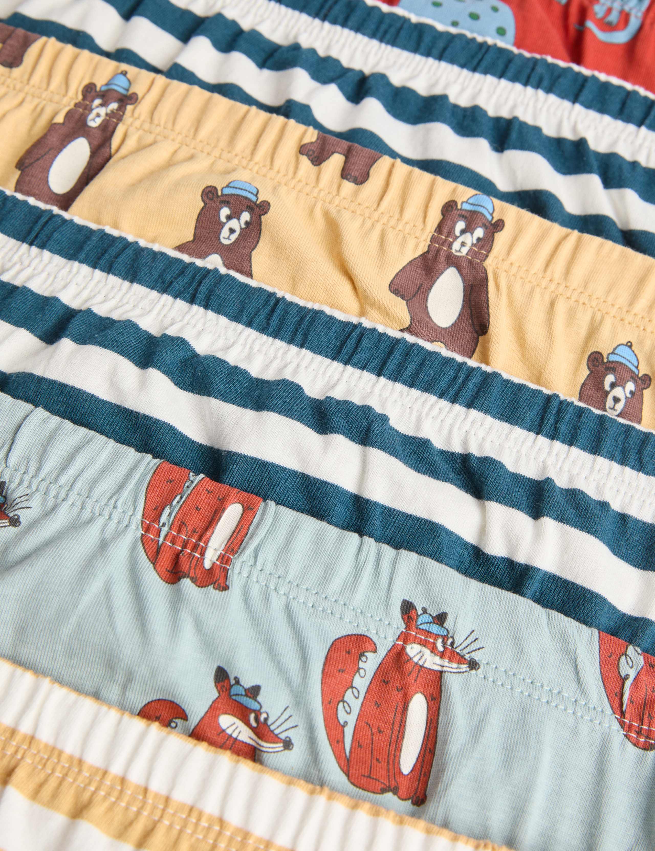 7 Pack Animal and Stripe Print Briefs (18 Mths - 10 Yrs) 2 of 2