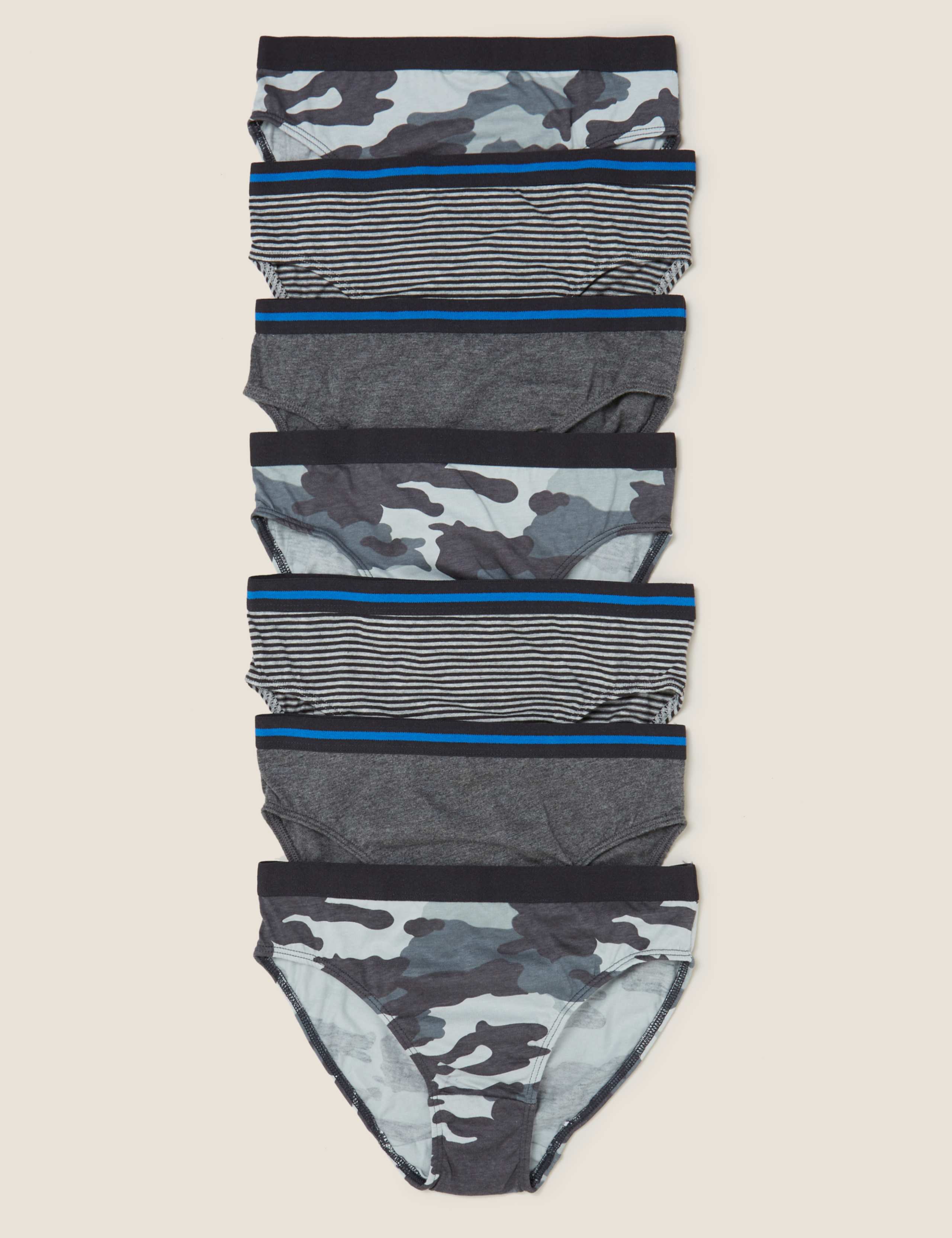 7pk Pure Cotton Patterned Briefs (2-16 Yrs) 1 of 1