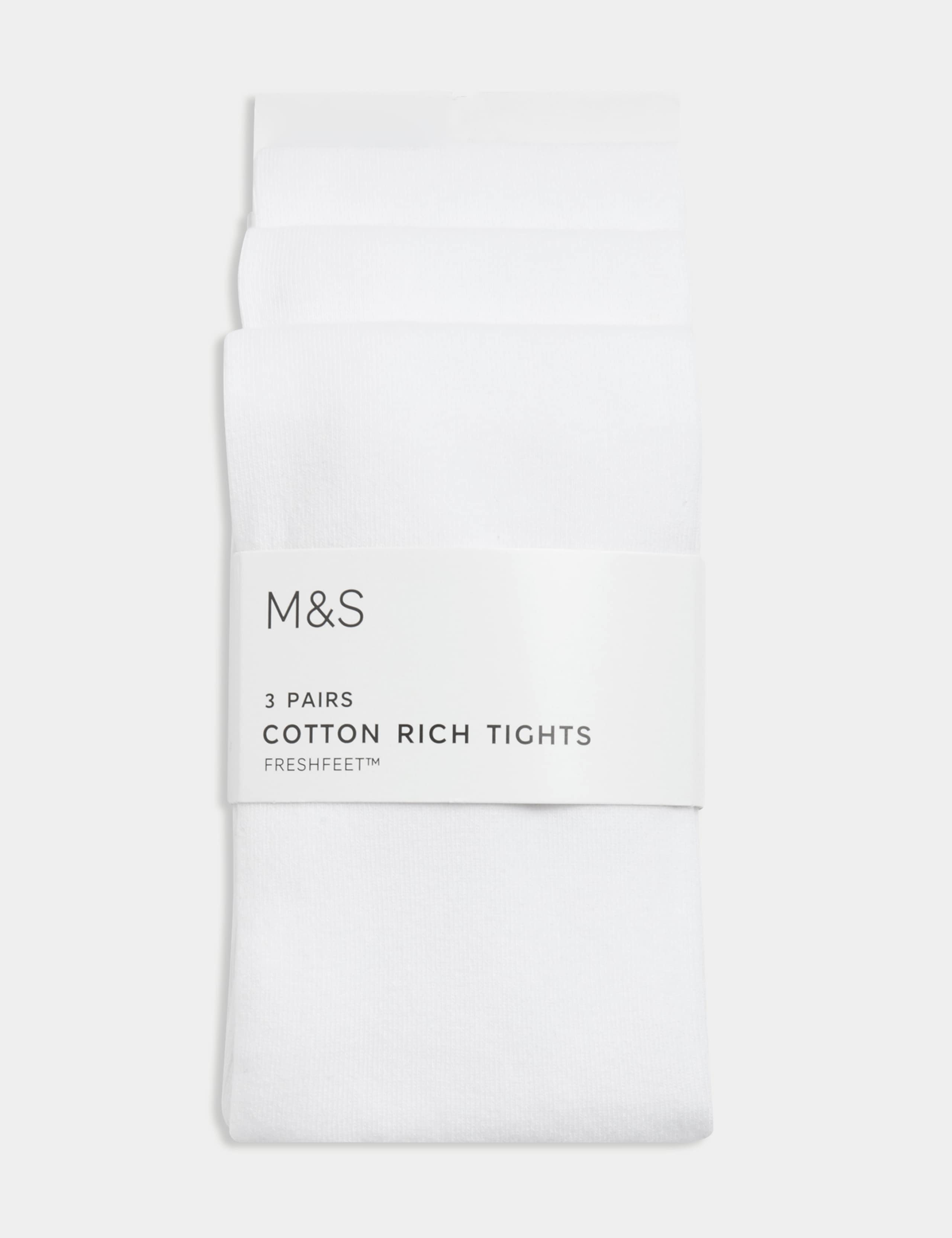 3pk Cotton Rich School Tights (2-16 Yrs) 1 of 2