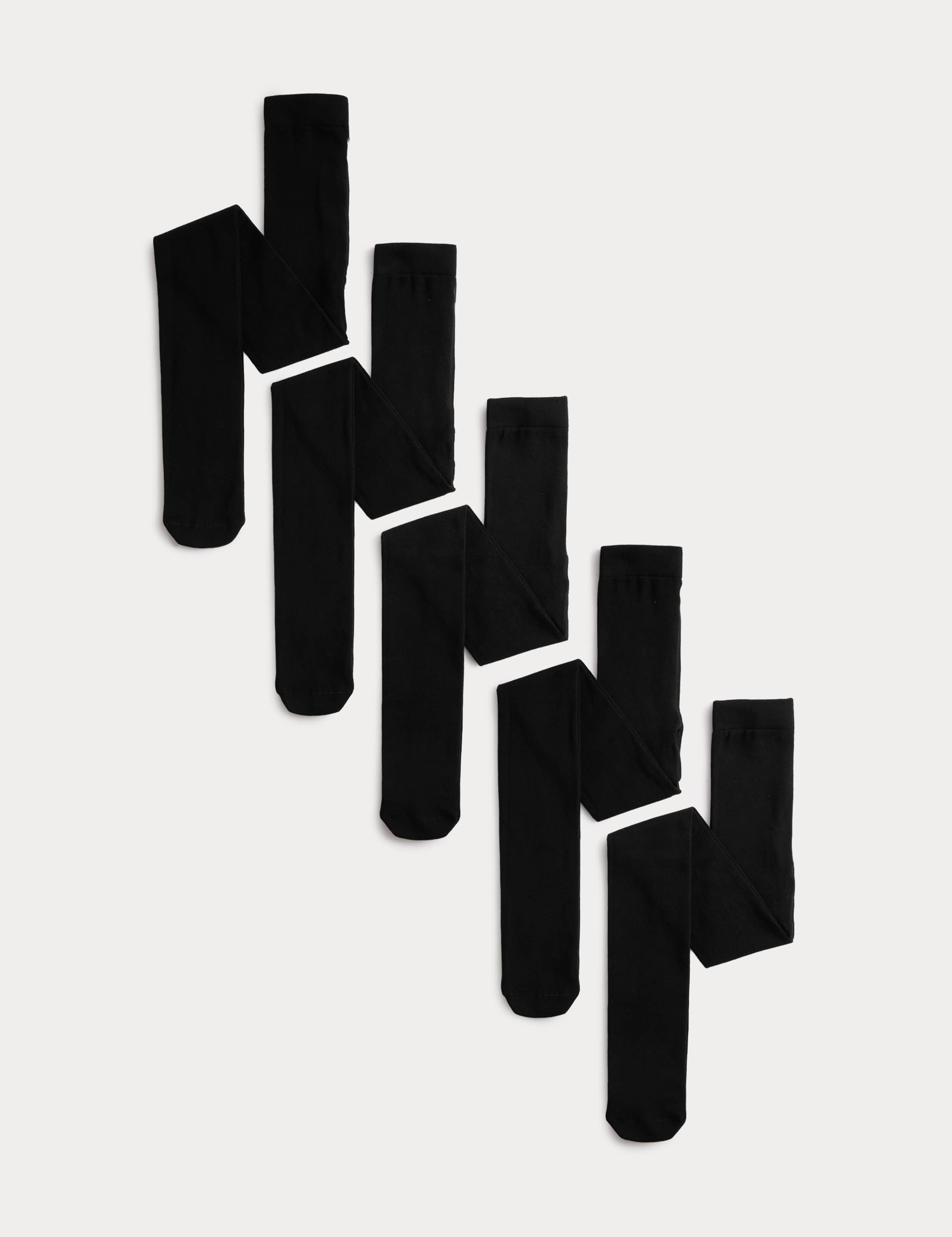 5 Pack Cotton Rich School Tights (2-16 Years) 1 of 2