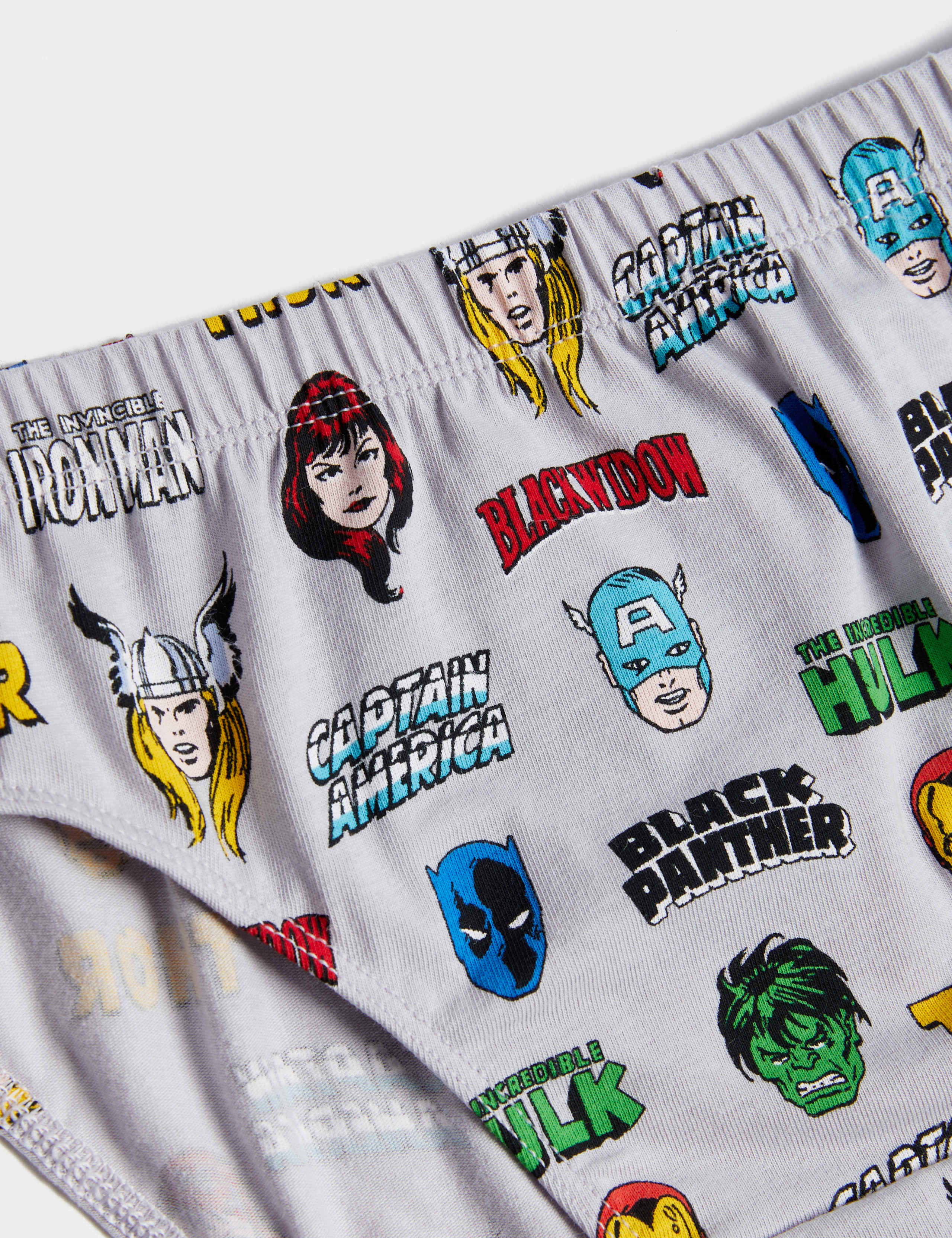 5pk Cotton with Stretch Avengers Briefs (2-8 Yrs) 2 of 2