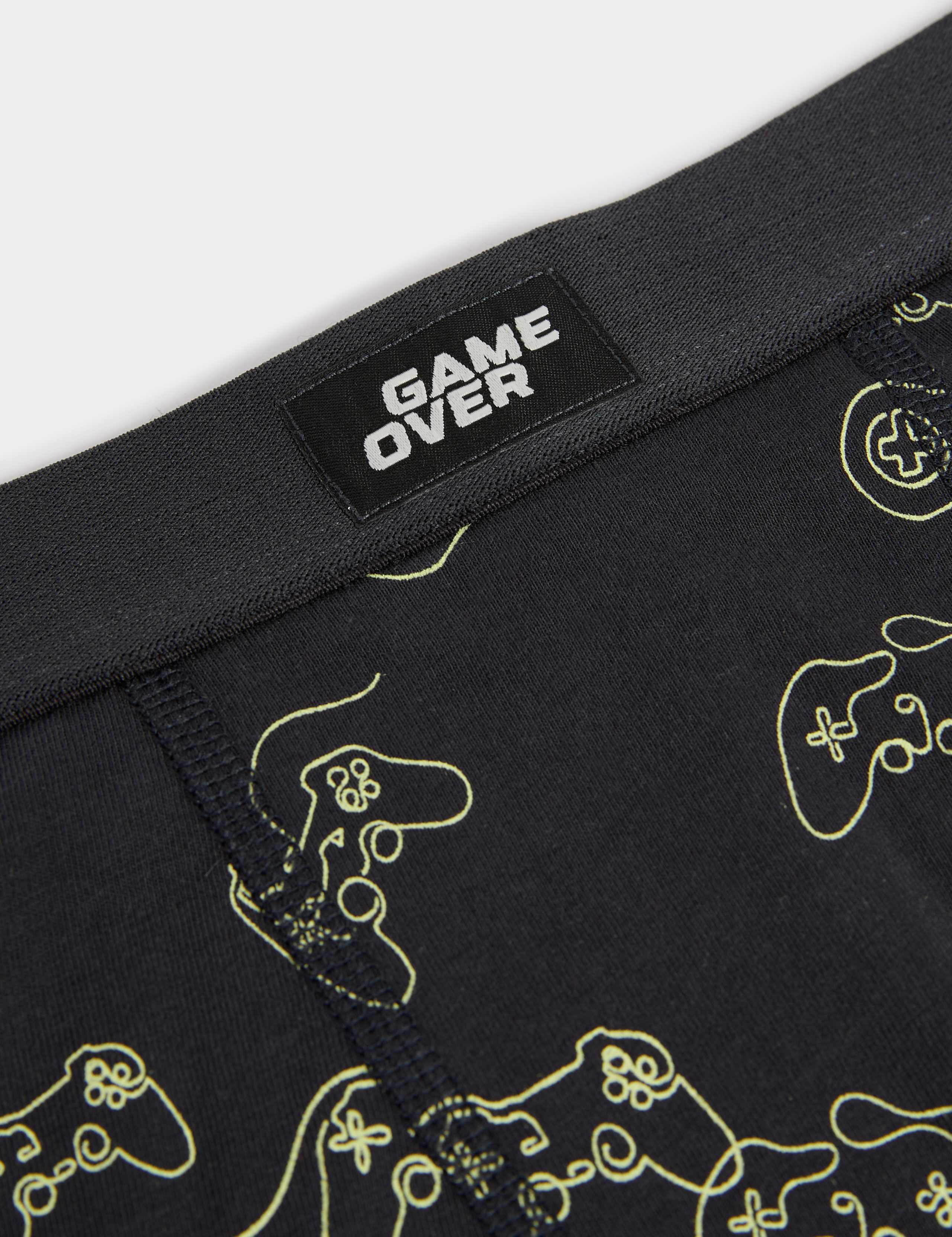 5pk Cotton with Stretch Gamer Trunks (5-16 Yrs) 2 of 2