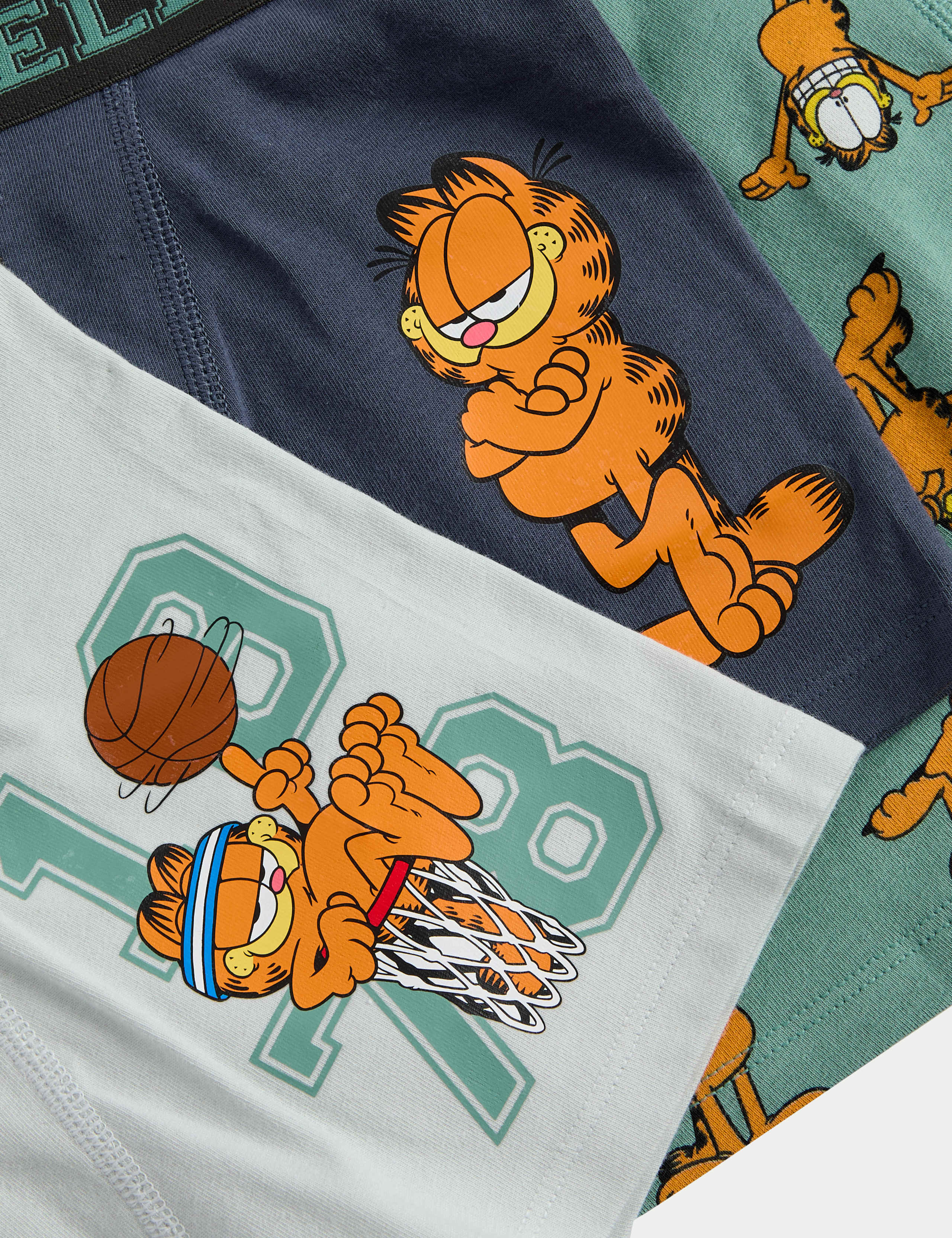3pk Cotton Rich Garfield™ Trunks (5-16 Yrs) 2 of 2