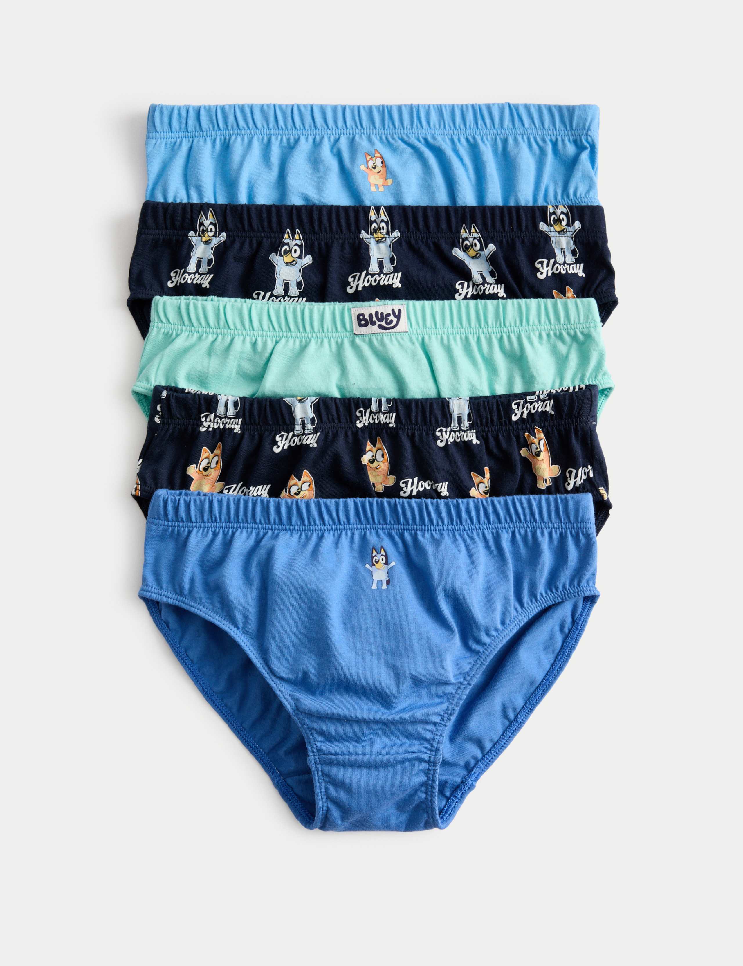5 Pack Pure Cotton Bluey™ Briefs (2-8 Yrs) 1 of 2