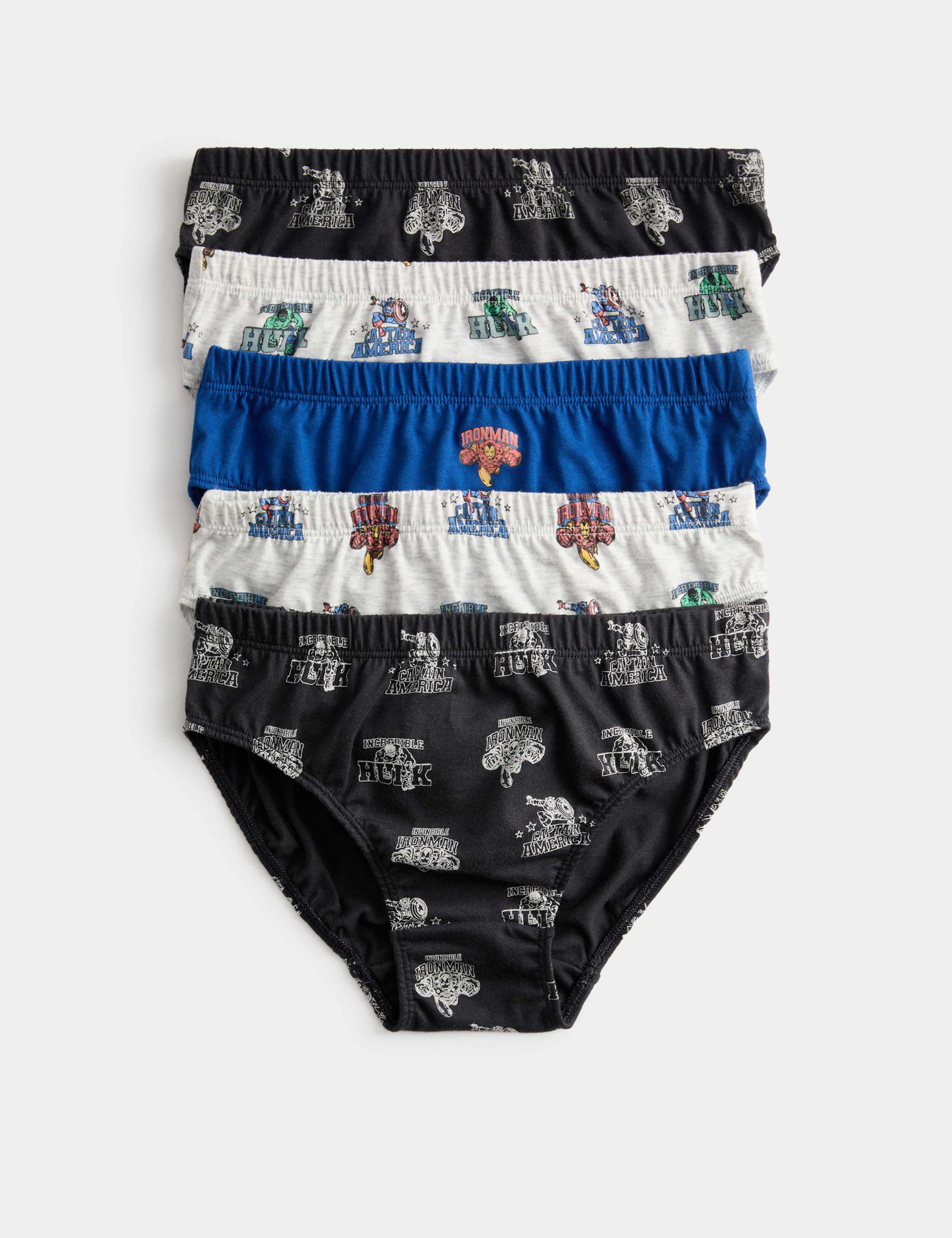 5 Pack Pure Cotton Marvel™ Avengers™ Briefs (2-8 Yrs) 2 of 4