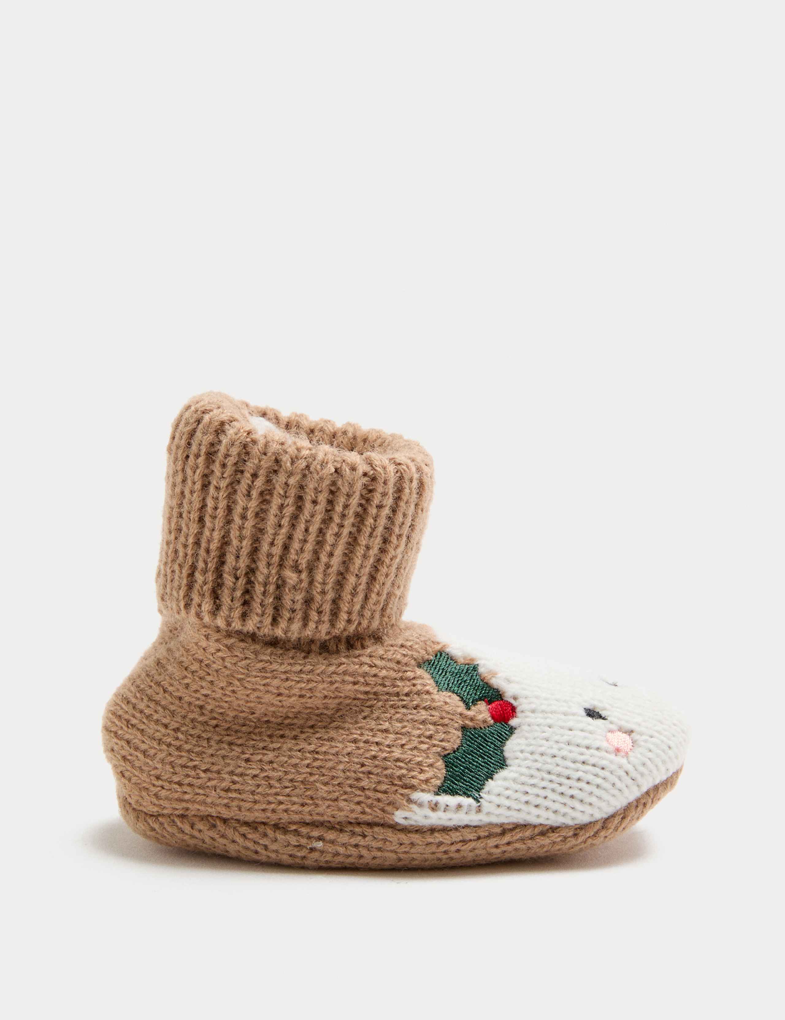 Festive Pudding Booties (0 Mths - 3 Yrs) 1 of 3