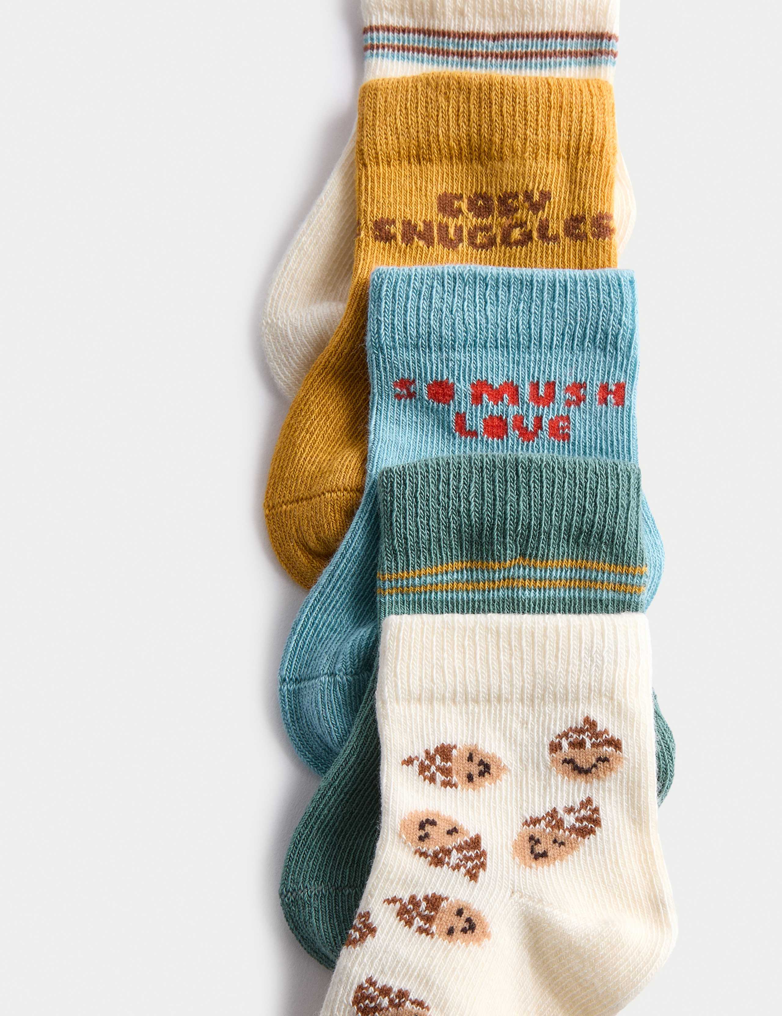 5 Pack My Little Acorn Baby Socks (0 Mths-3 Yrs) 2 of 2