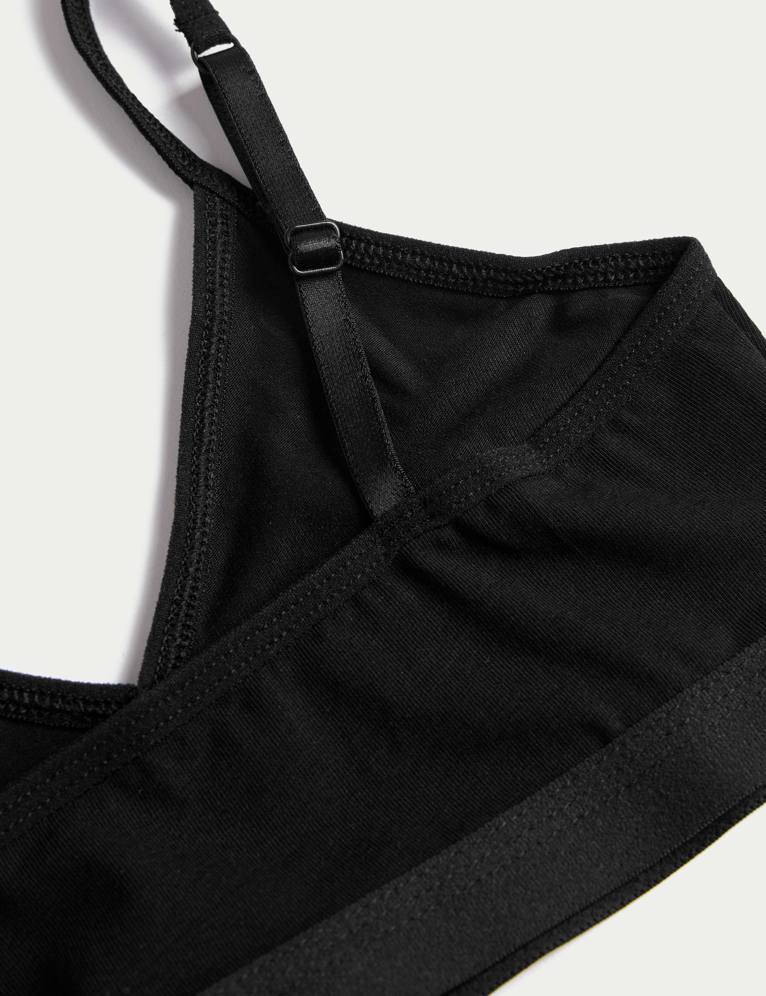 3pk Cotton with Stretch Crop Tops (6-16 Yrs) 3 of 3