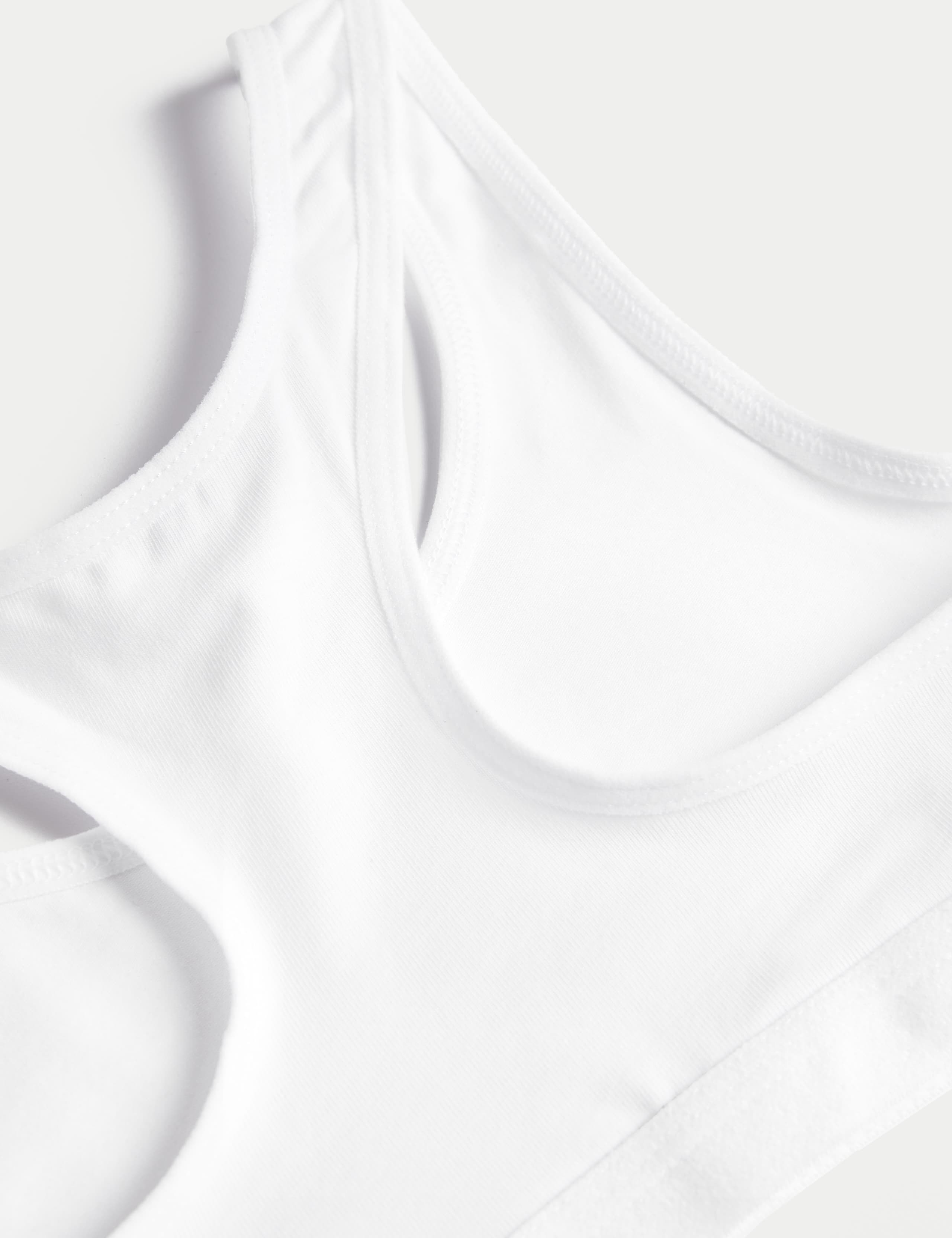 3pk Cotton with Stretch Racer Crop Tops (6-16 Yrs) 3 of 3