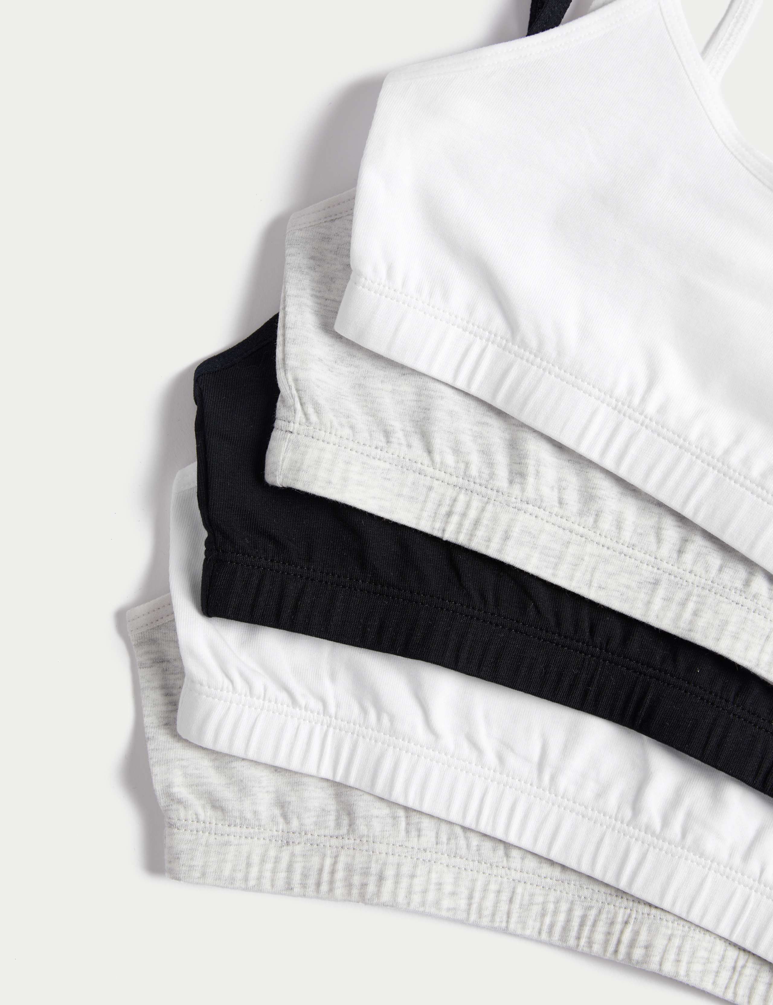 5pk Cotton with Stretch StayNew™ Crop Tops (6-16 Yrs) 2 of 3