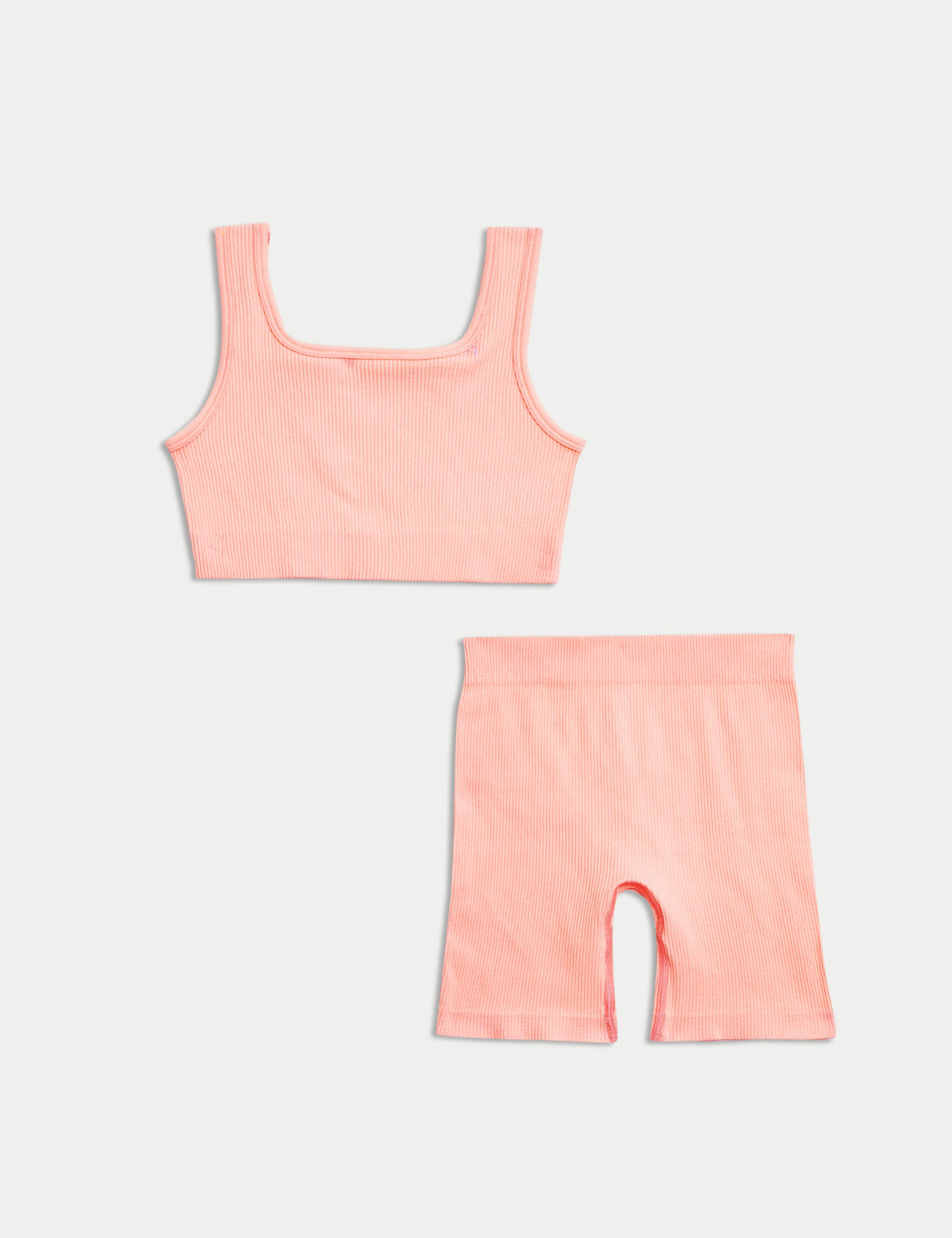 Seamless 2pc Rib Crop Set (6-16 Yrs) 2 of 5