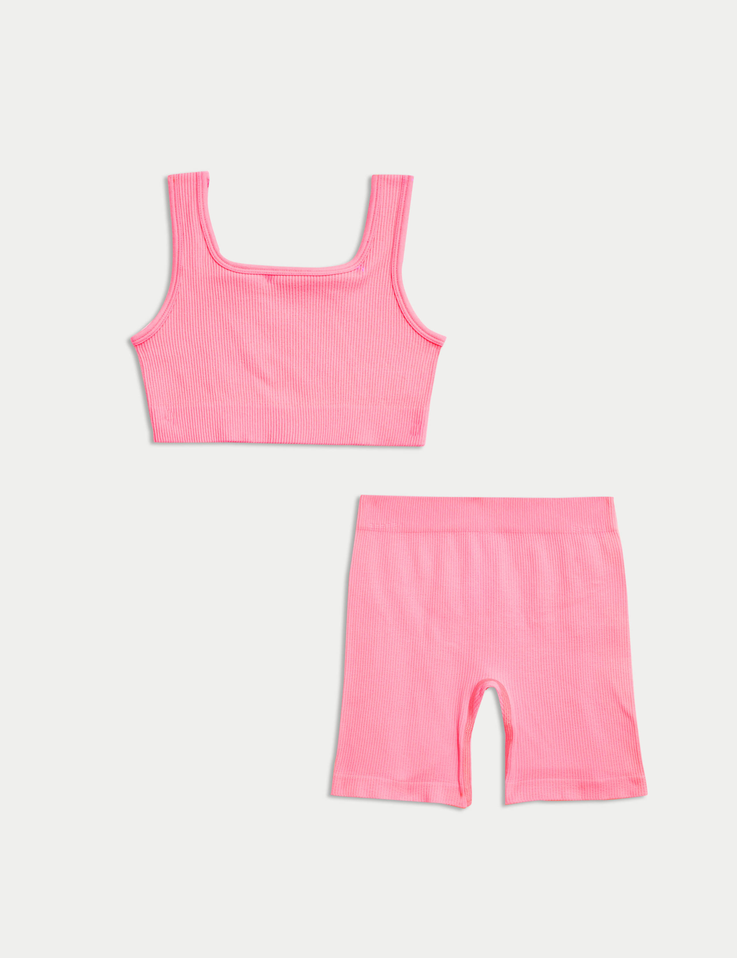 Seamless 2pc Rib Crop Set (6-16 Yrs) 2 of 5