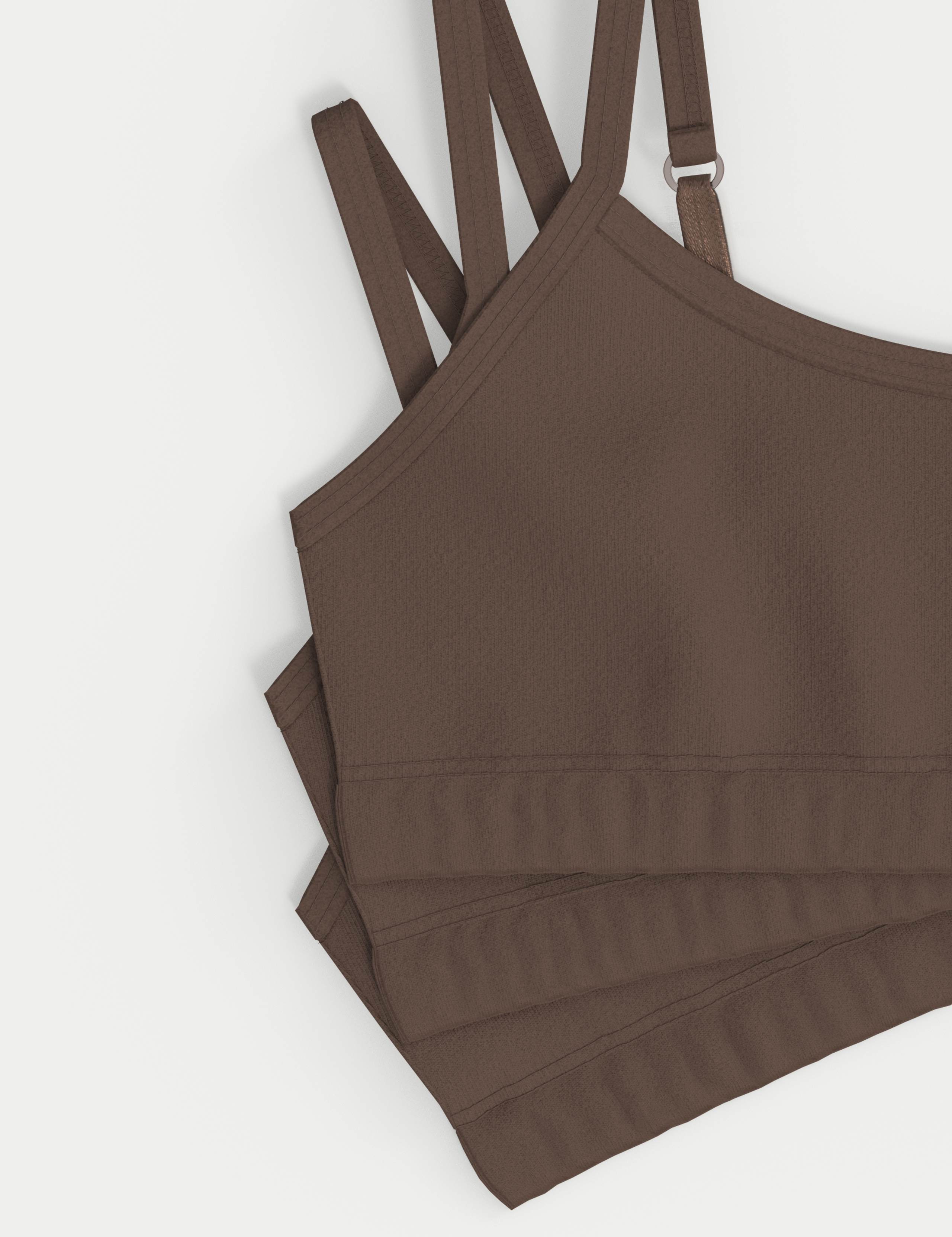 3pk Cotton with Stretch Crop Tops (6-16 Yrs) 2 of 3
