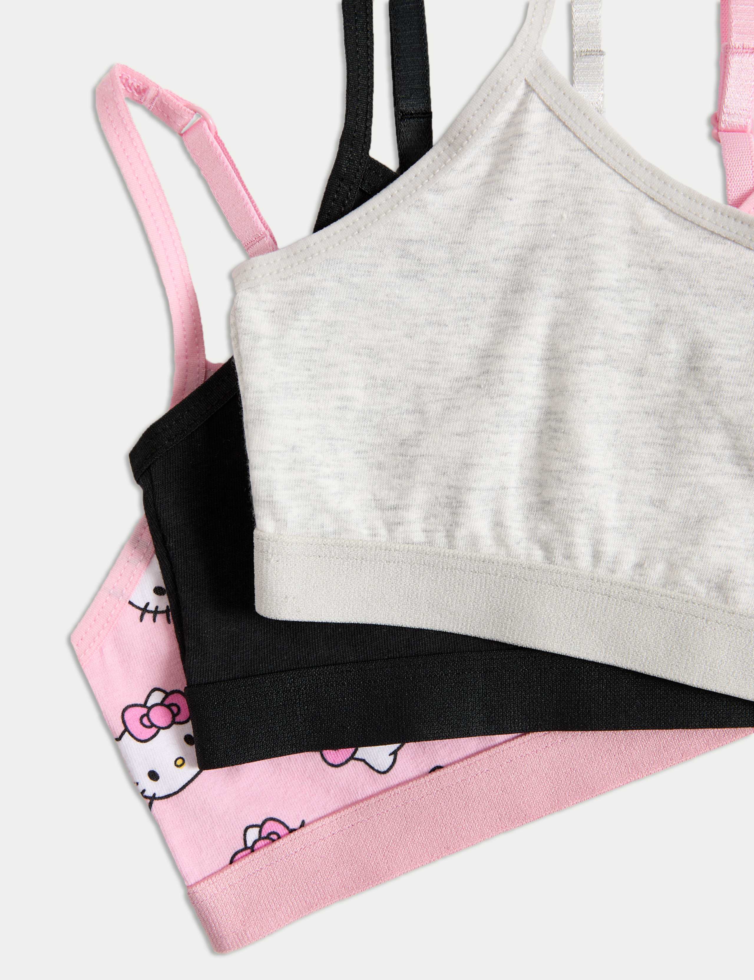 3pk Cotton Rich Hello Kitty™ Crop Tops (6-16 Yrs) 2 of 3