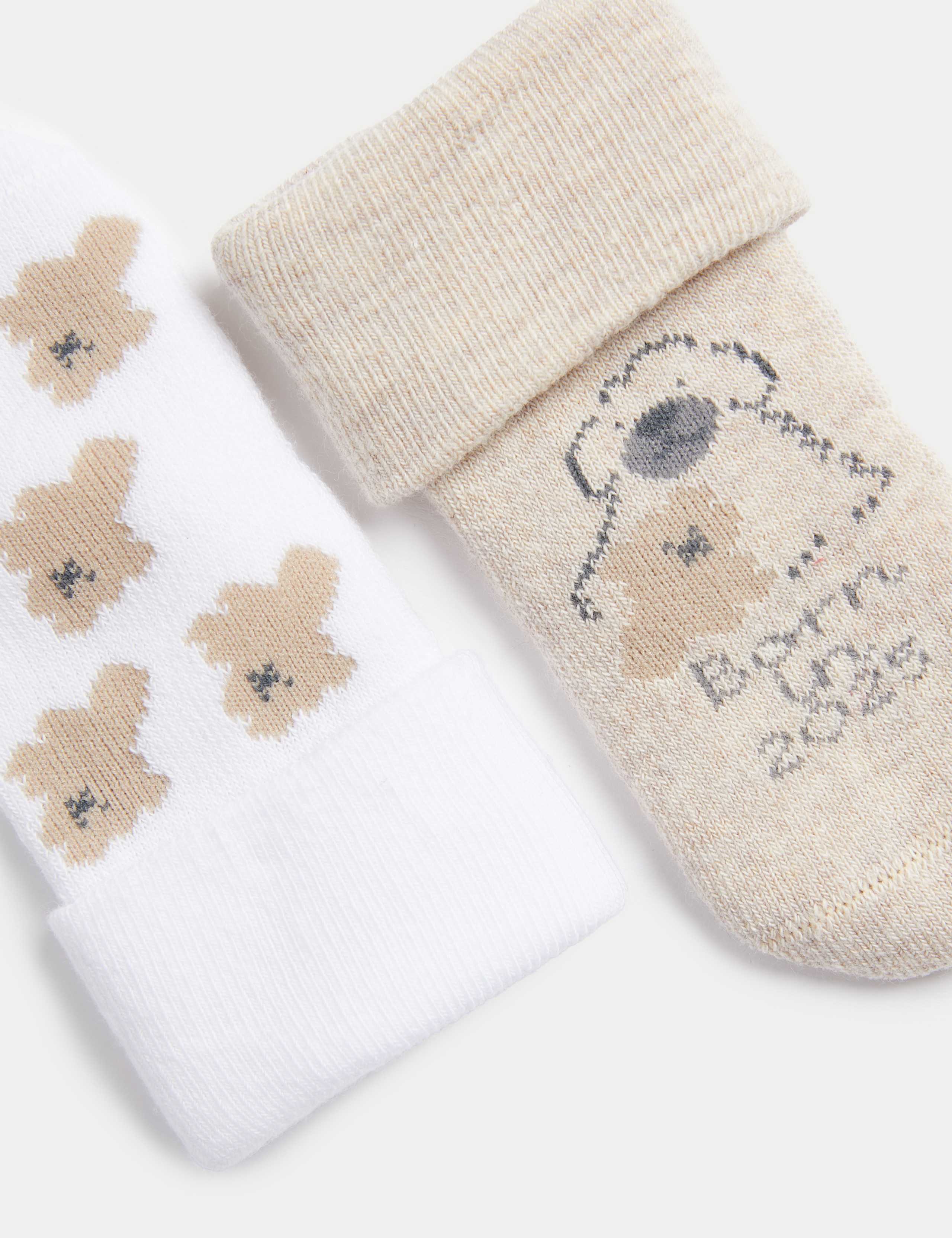 5pk Cotton Rich Terry Born in 2025 Baby Socks (0 - 3 Yrs) 2 of 2