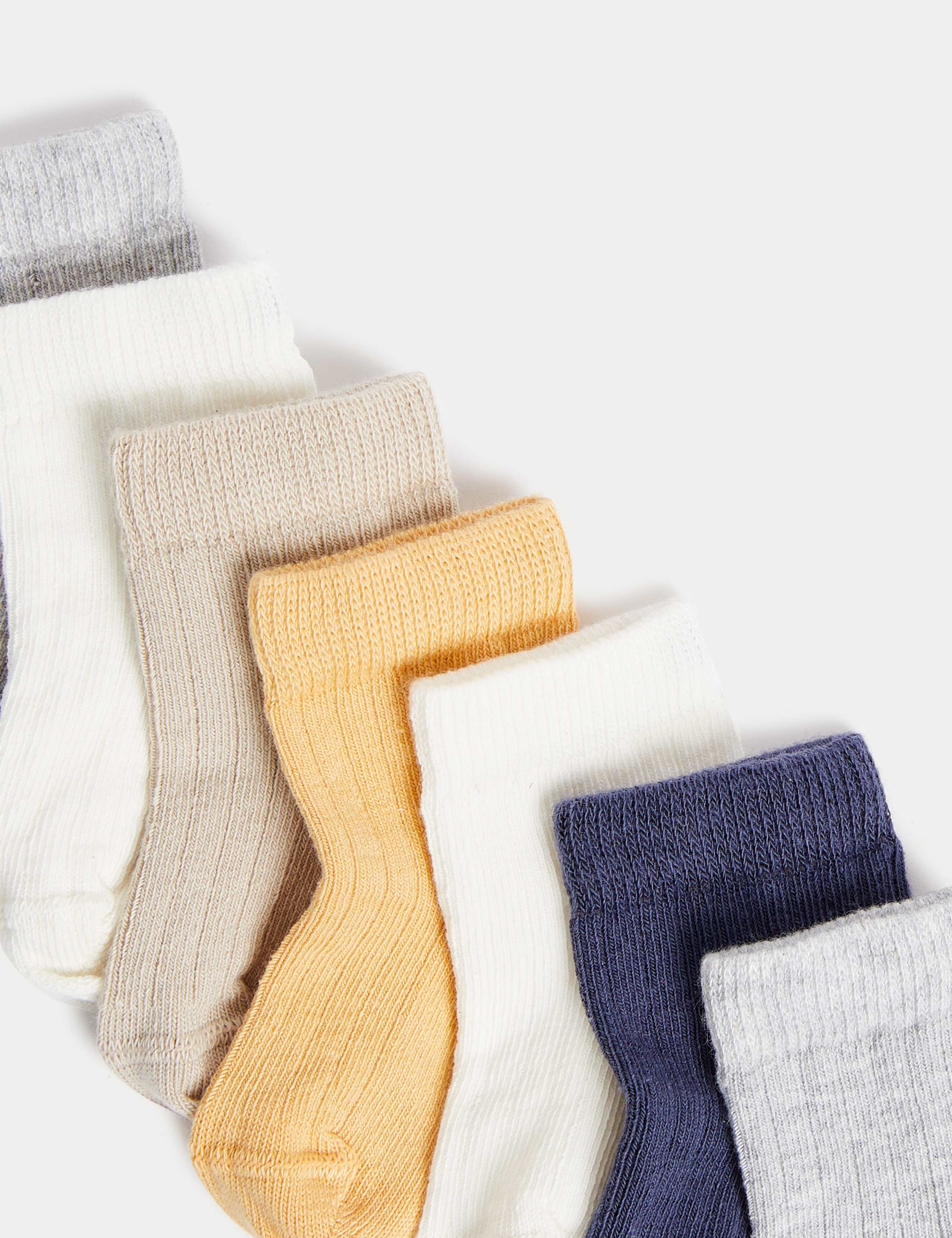 7pk Cotton Rich Baby Socks 2 of 2