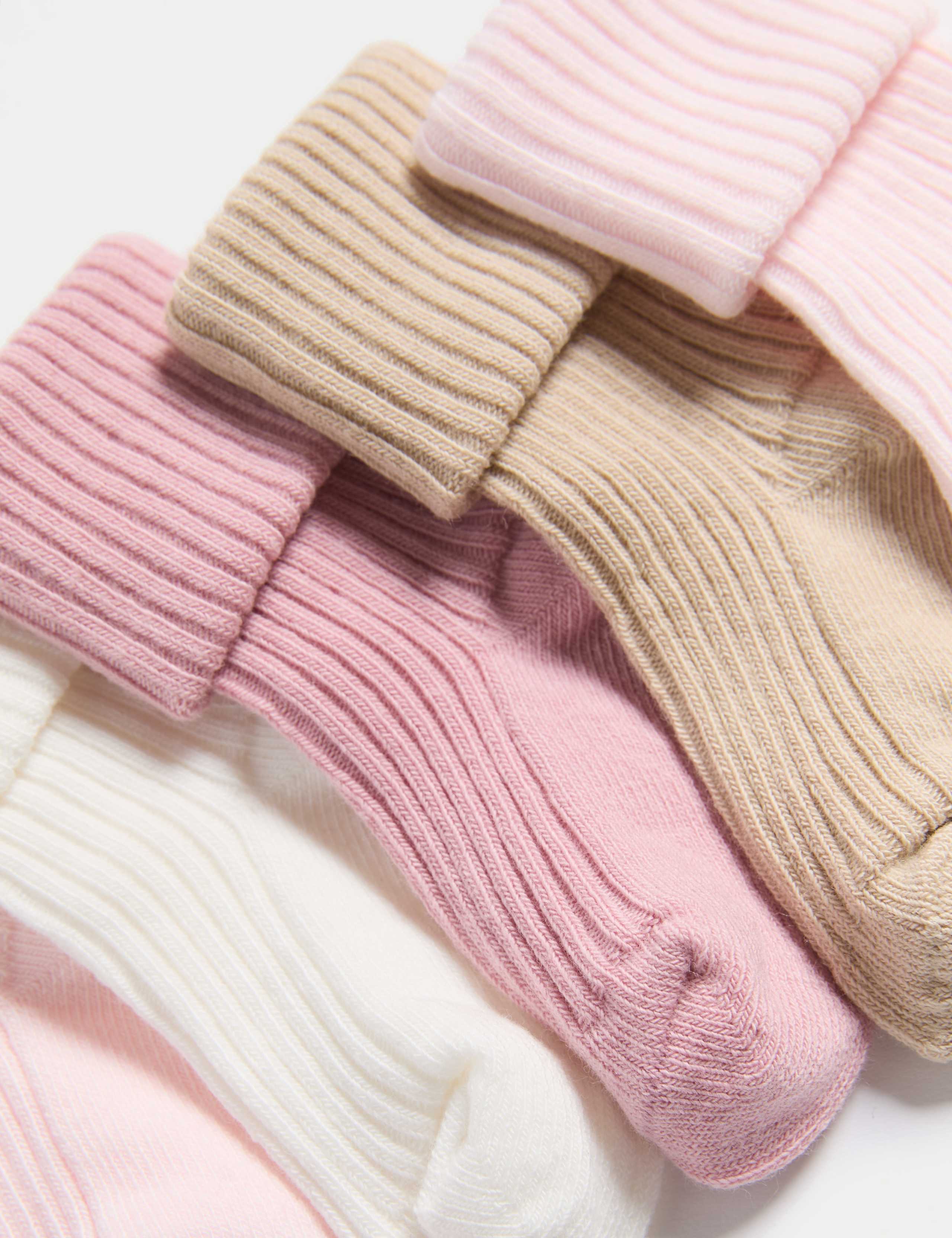5pk Cotton Rich Baby Socks (0-3 Yrs) 2 of 2