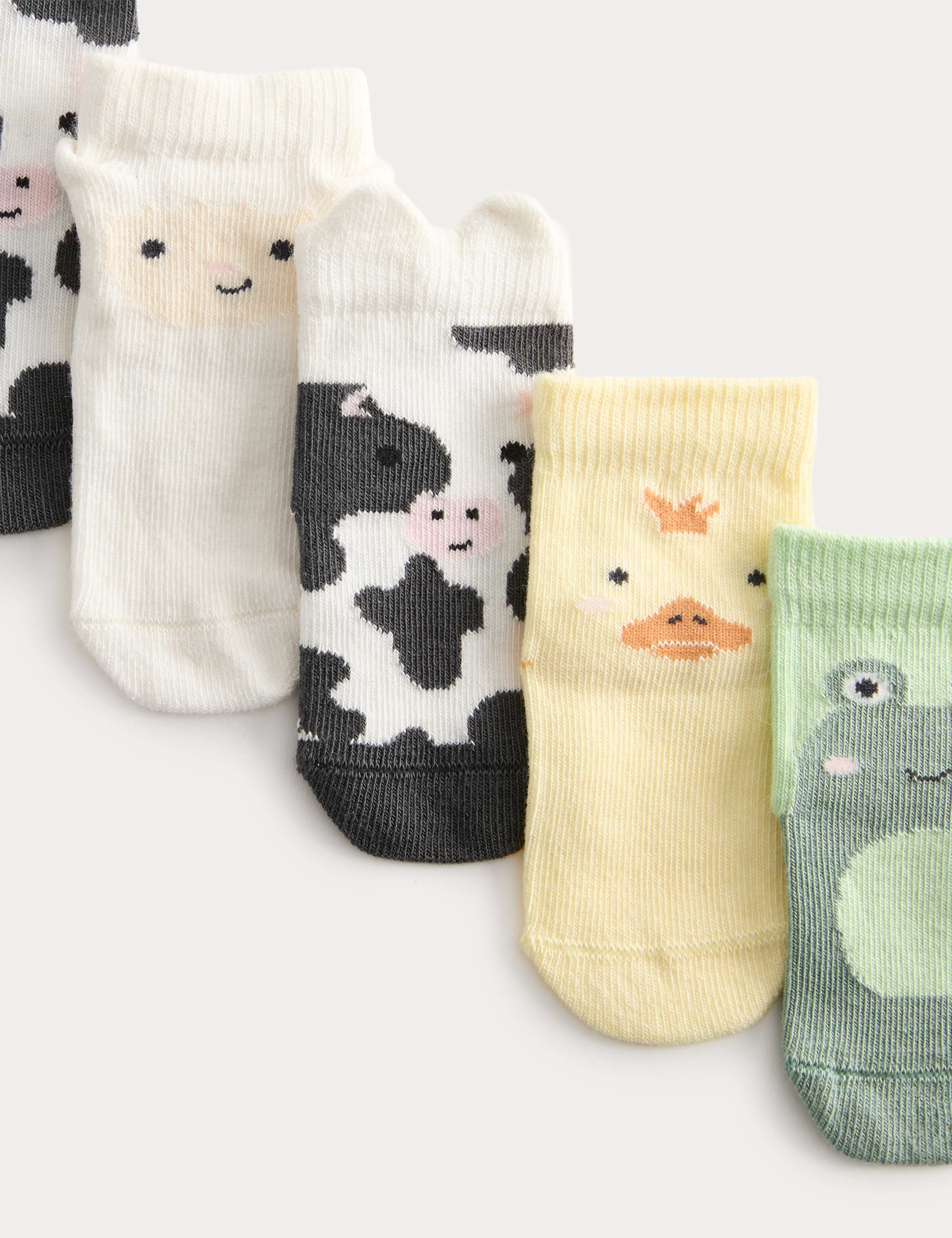 5 Pack Cotton Rich Animal Socks (7lbs-3 Yrs) 2 of 2