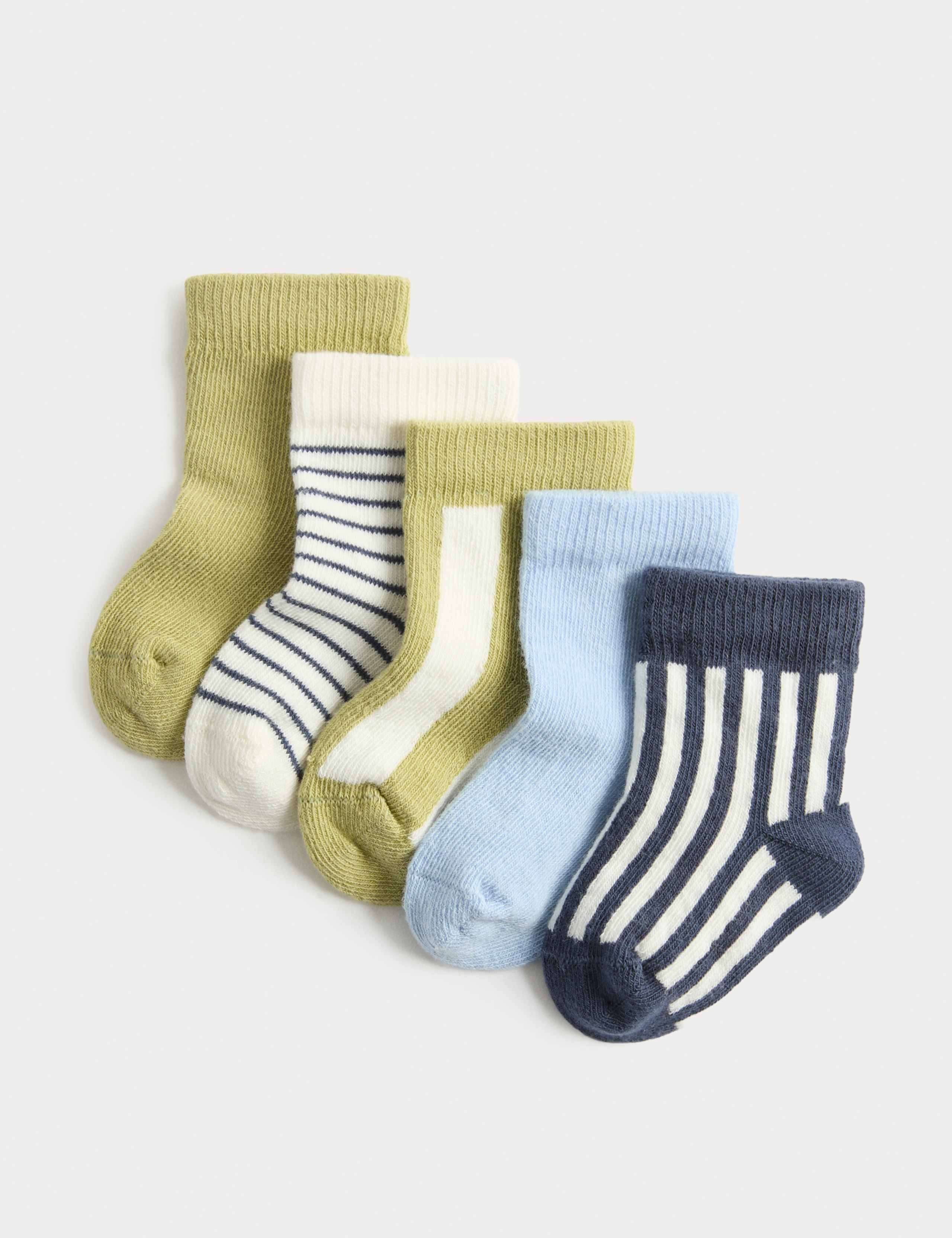 5 Pack Cotton Rich Baby Socks 1 of 1