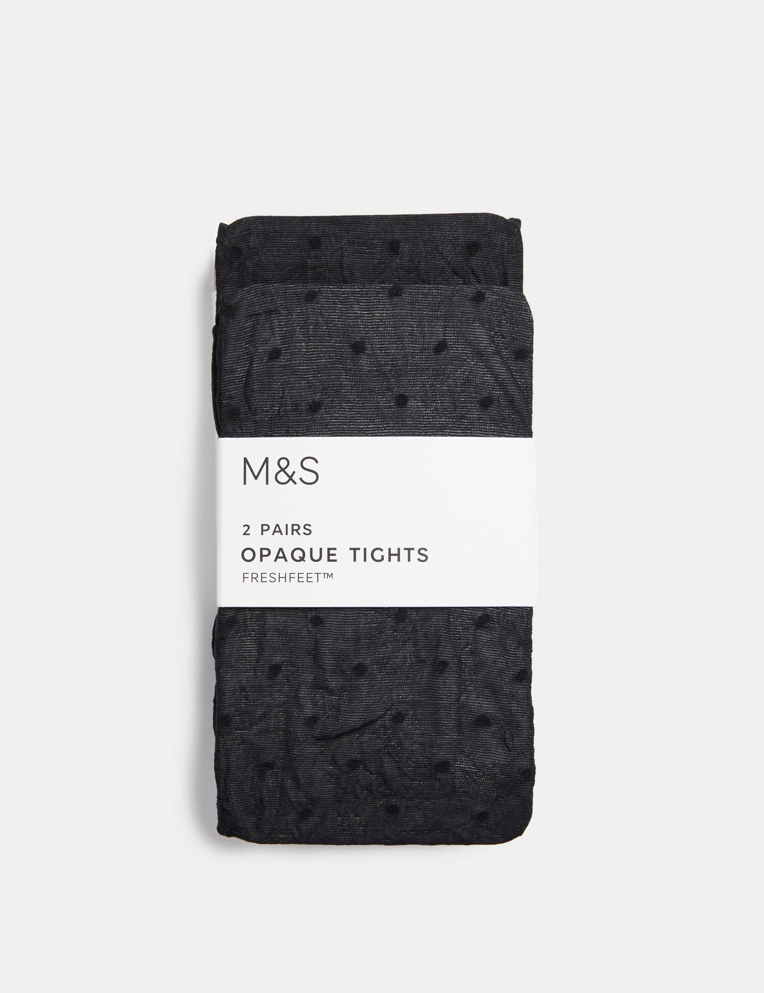 2 Pack Spotty Opaque Tights (2-14 Yrs) 1 of 2