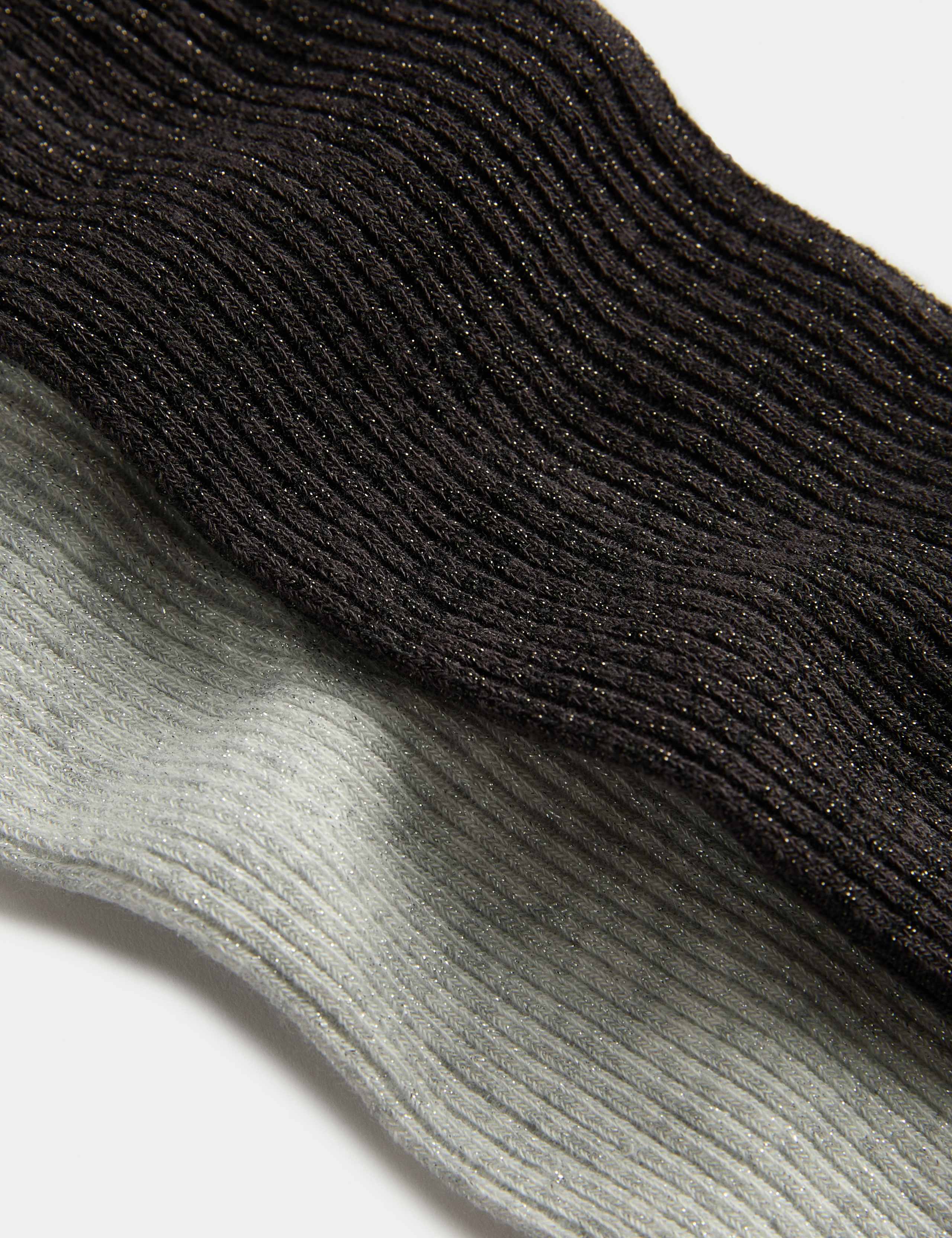 2pk Glitter Rib Tights (2-14 Yrs) 2 of 2