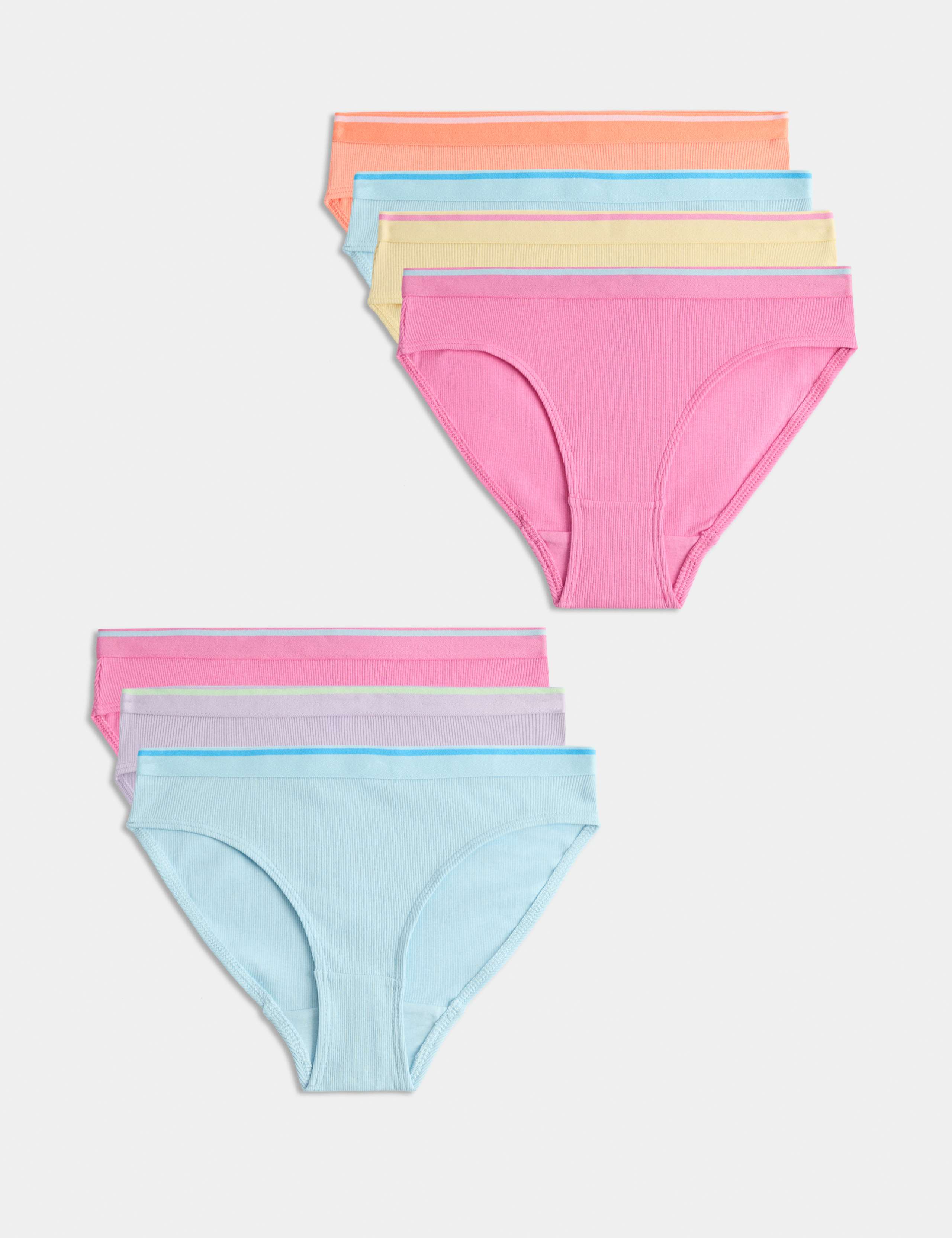 7pk Cotton Rich Bikini Briefs (5-16 Yrs) 1 of 1