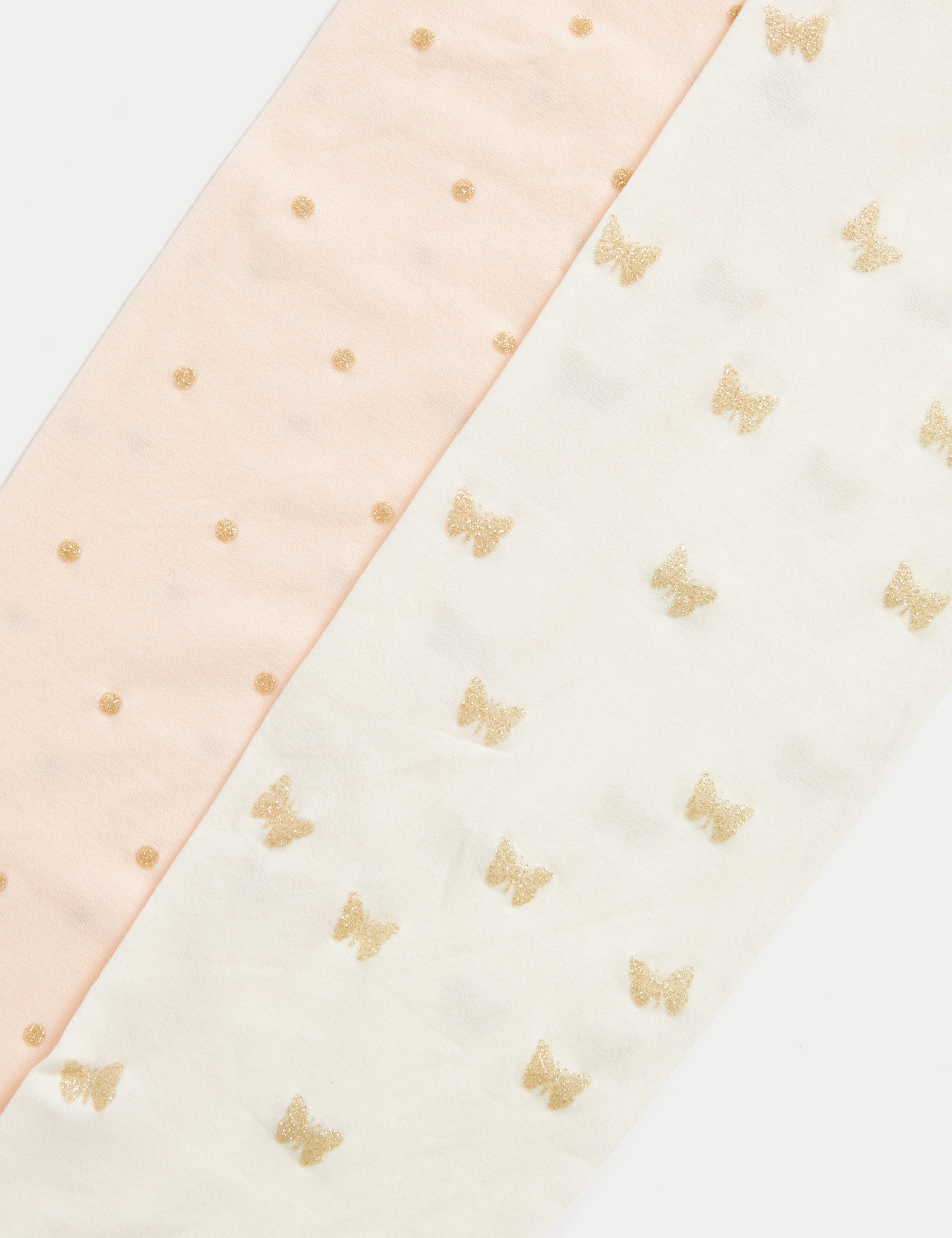 2 Pack 40 Denier Patterned Sparkle Tights (2-14 Yrs) 2 of 2