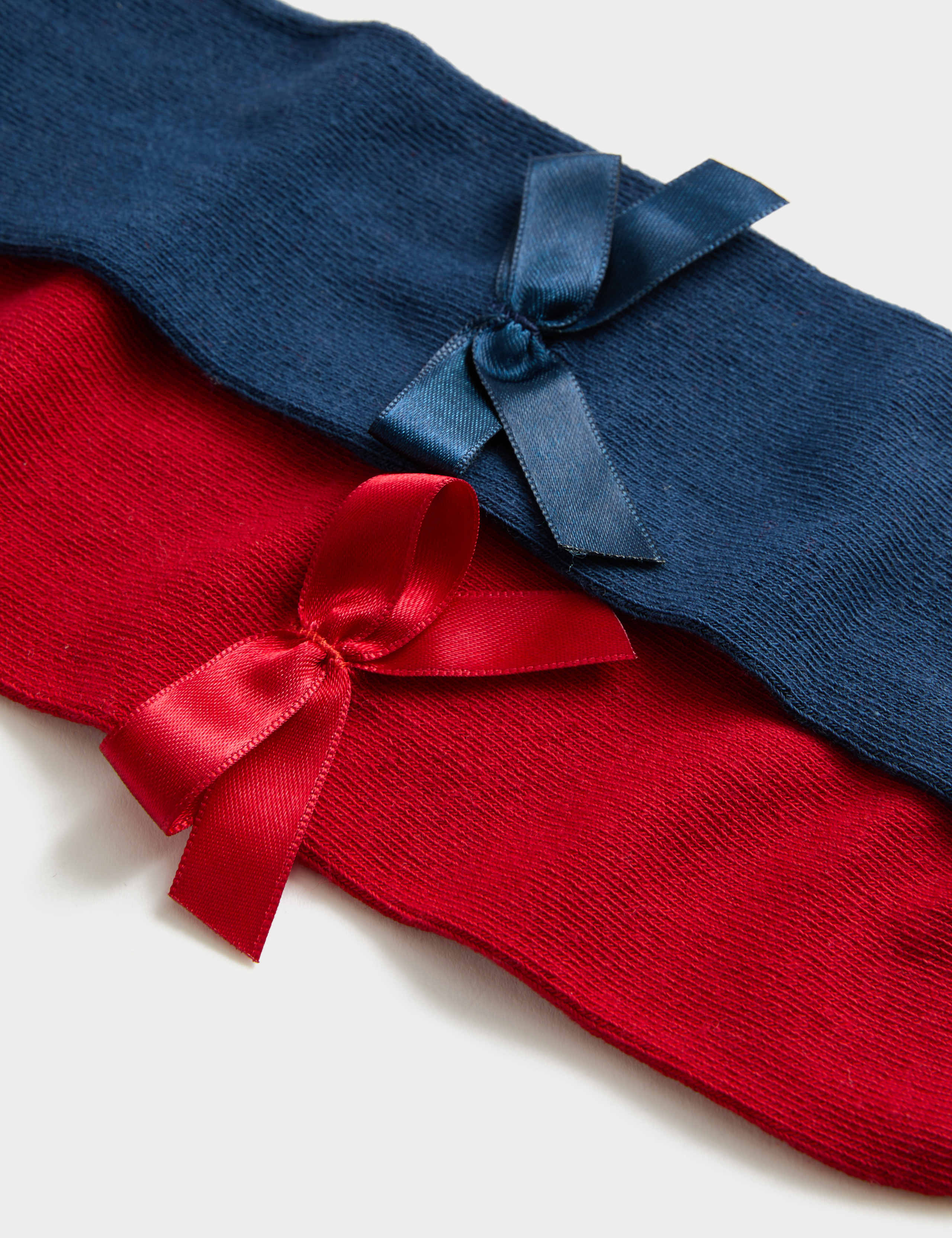 2 Pack Cotton Rich Bow Tights (0-3 Years) 2 of 2