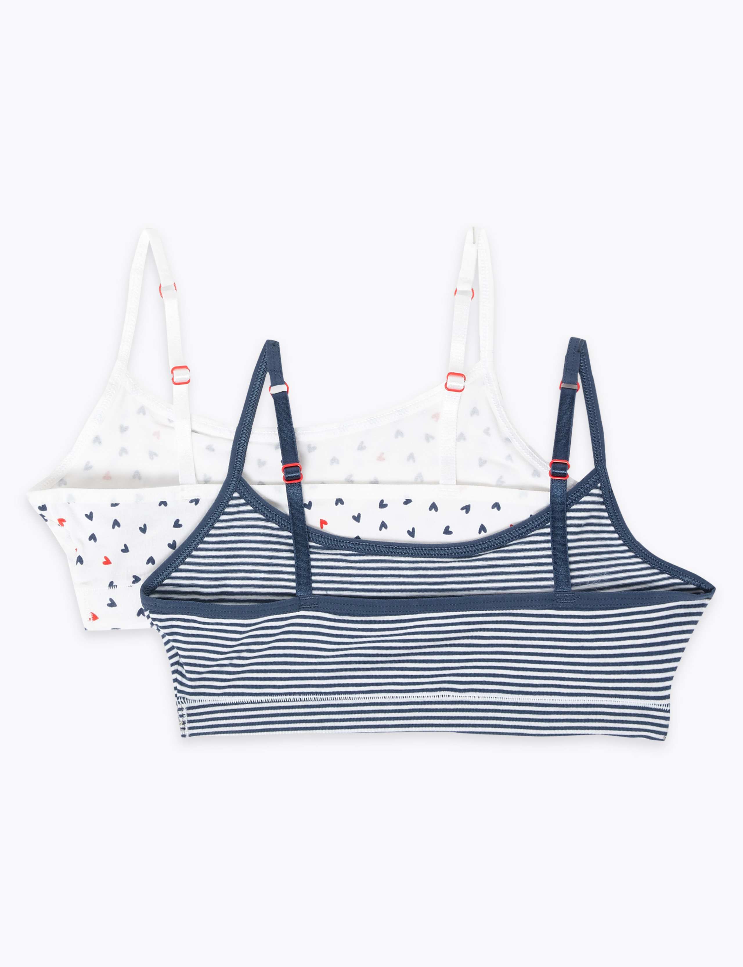2 Pack Flexfit™ Heart Print Crop Tops (6-16 Yrs) 2 of 2