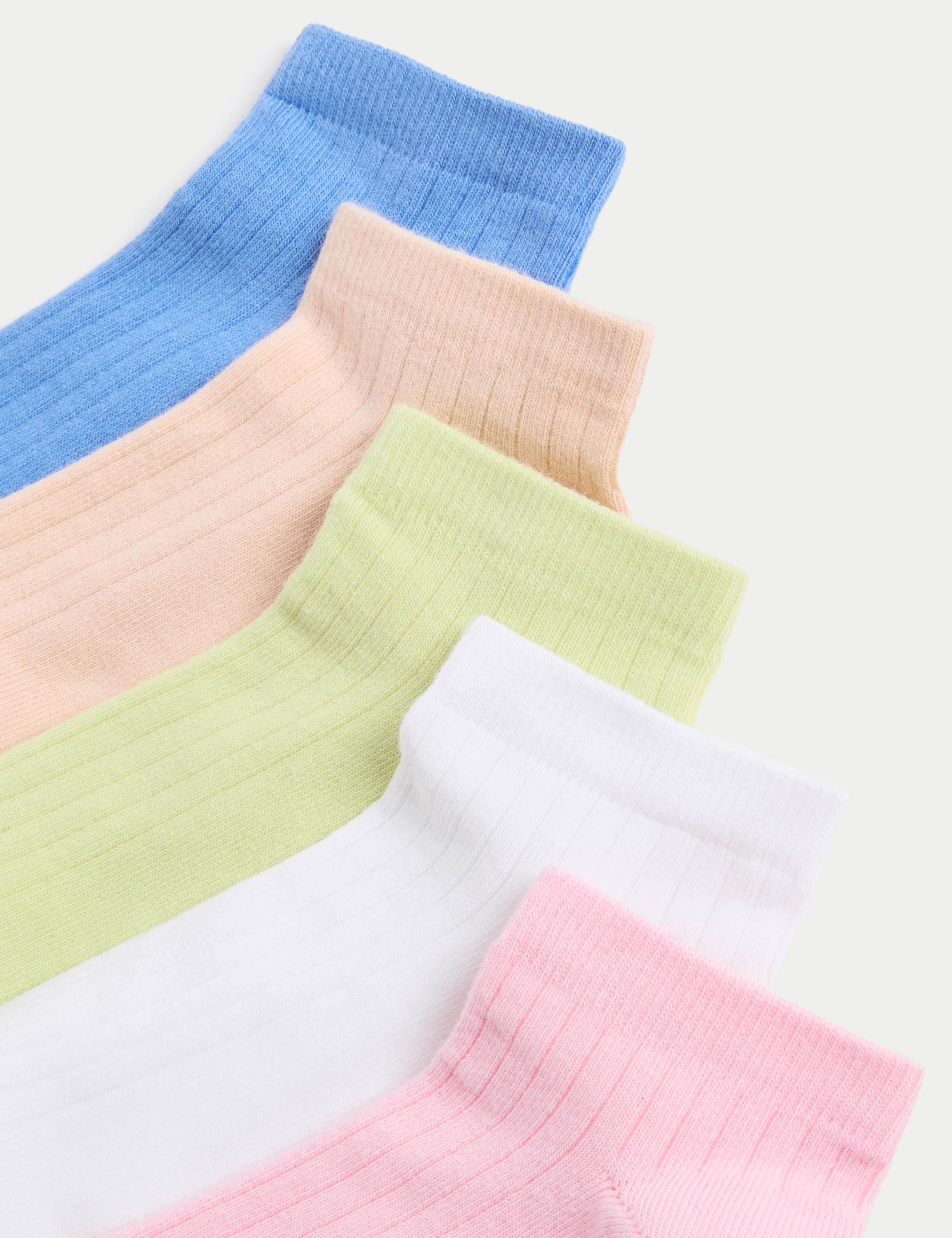 5pk Cotton Rich Ribbed Trainer Liners™ (6 Small - 7 Large) 2 of 2