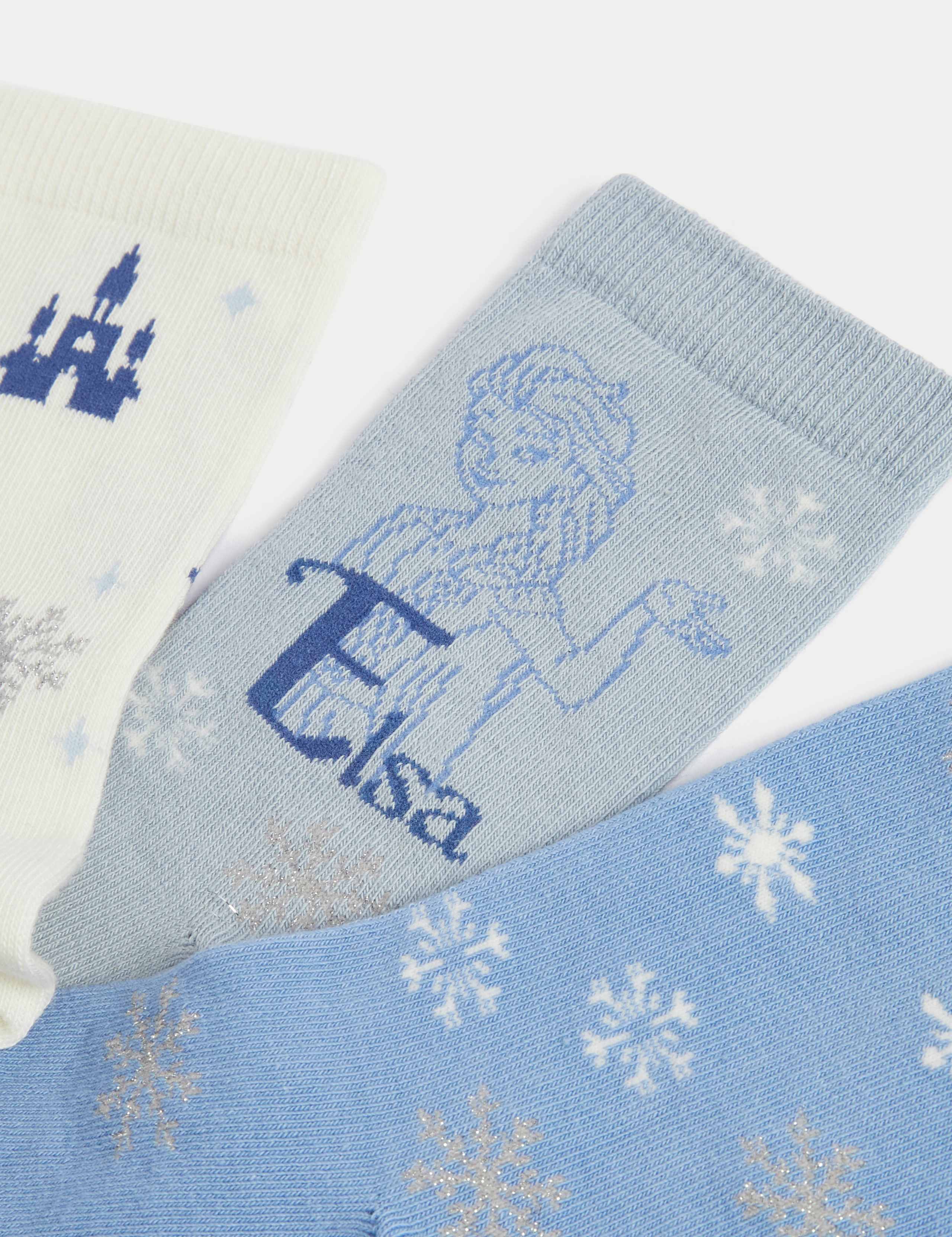 3pk Cotton Rich Disney Frozen™ Socks (6 Small - 3½ Large) 2 of 2