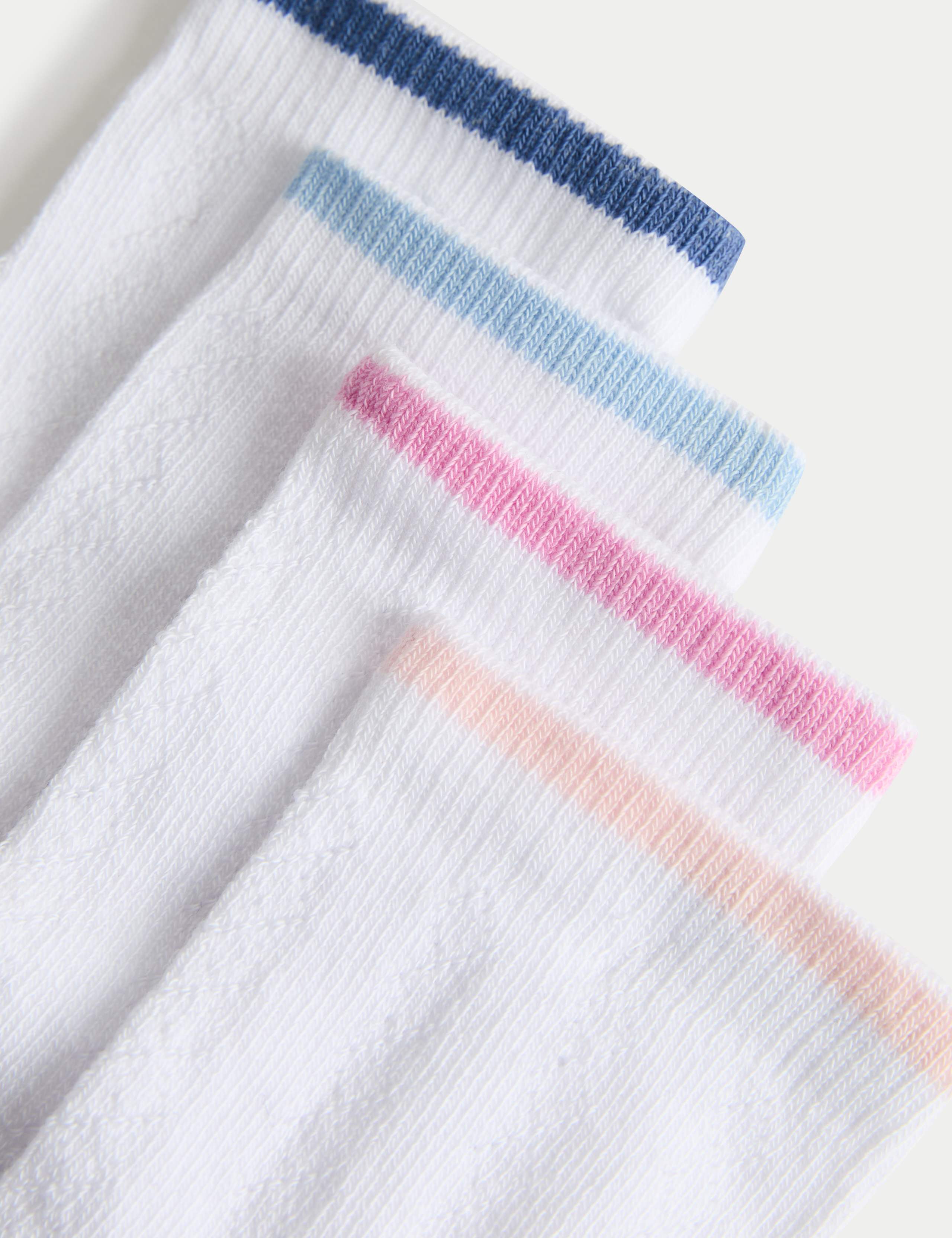 4 Pack Striped Pelerine Cotton Rich Socks (6 Small - 7 Large) 2 of 2