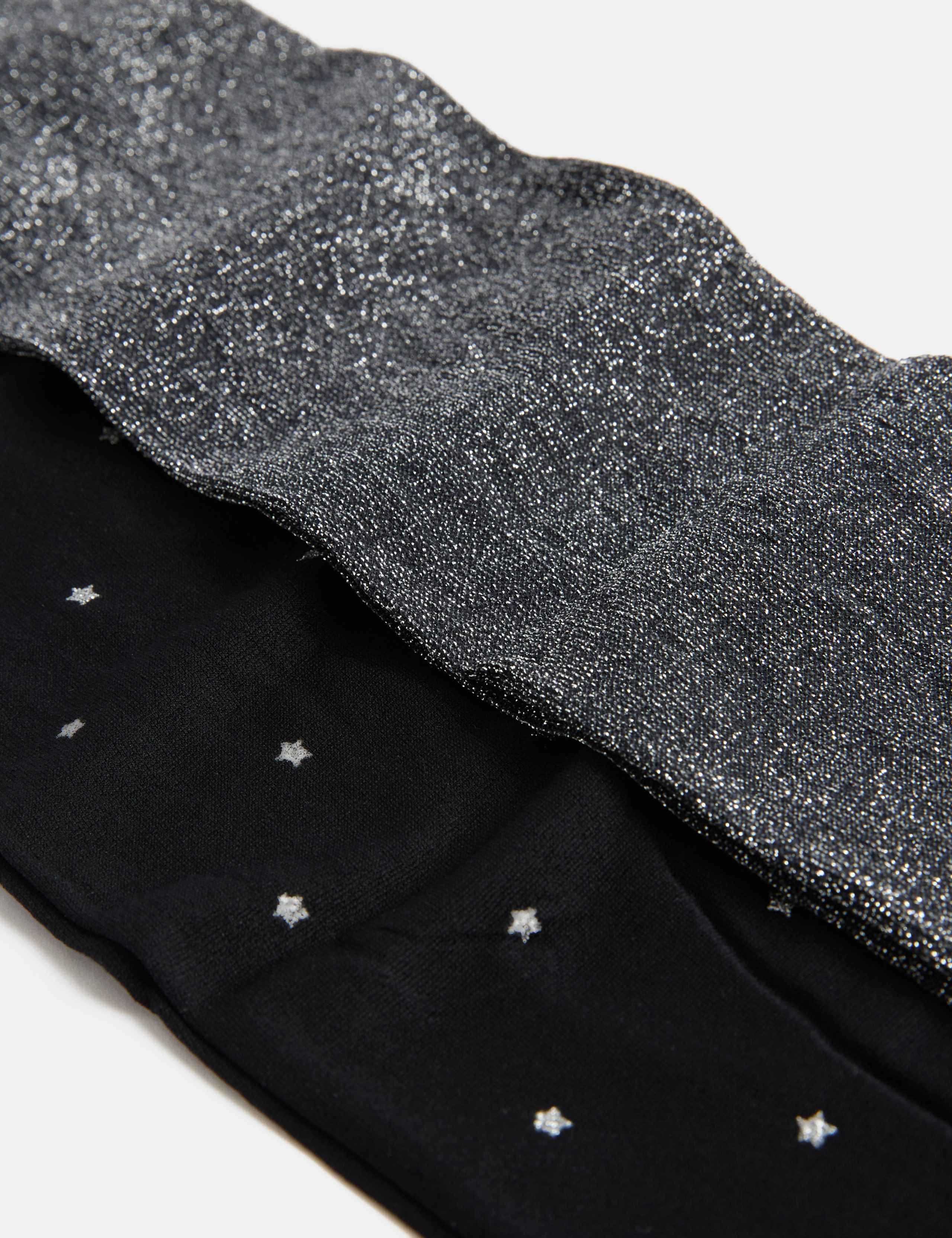 2 Pack Star Sparkly Opaque Tights 2 of 2
